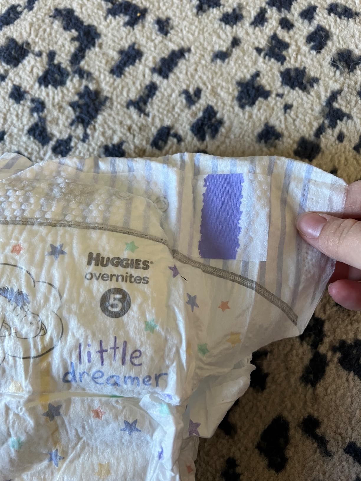 Huggies Size 5 Overnites Baby Diapers: Overnight Diapers, Size 5 (27+ lbs), 100 Ct (2 Packs of 50), Packaging May Vary customer photo 2