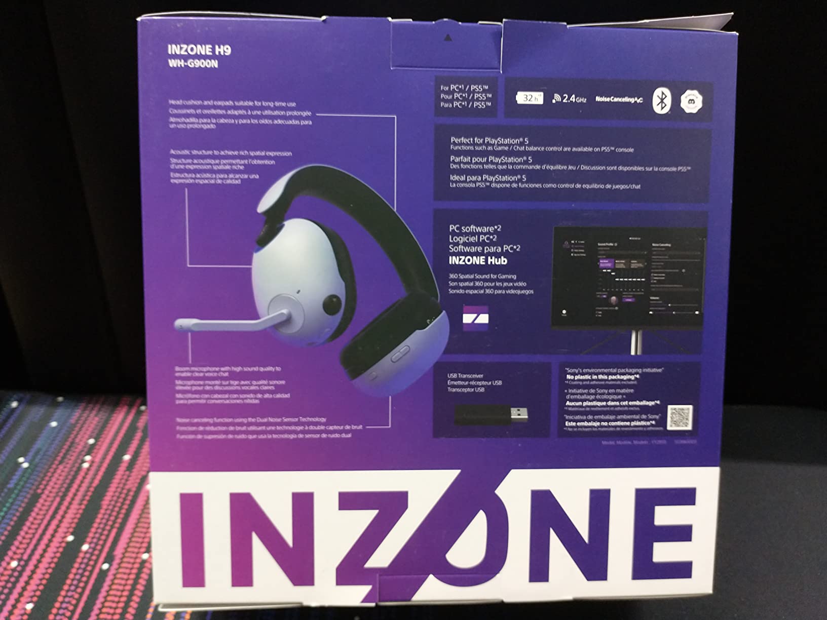 Sony INZONE H9 Gaming Headset, Wireless Noise Canceling Bluetooth Headset With Microphone, 360 Spatial Sound, Perfect for PlayStation 5, for PC/PS5/Switch/Mobile, (WH-G900N), White customer photo 1