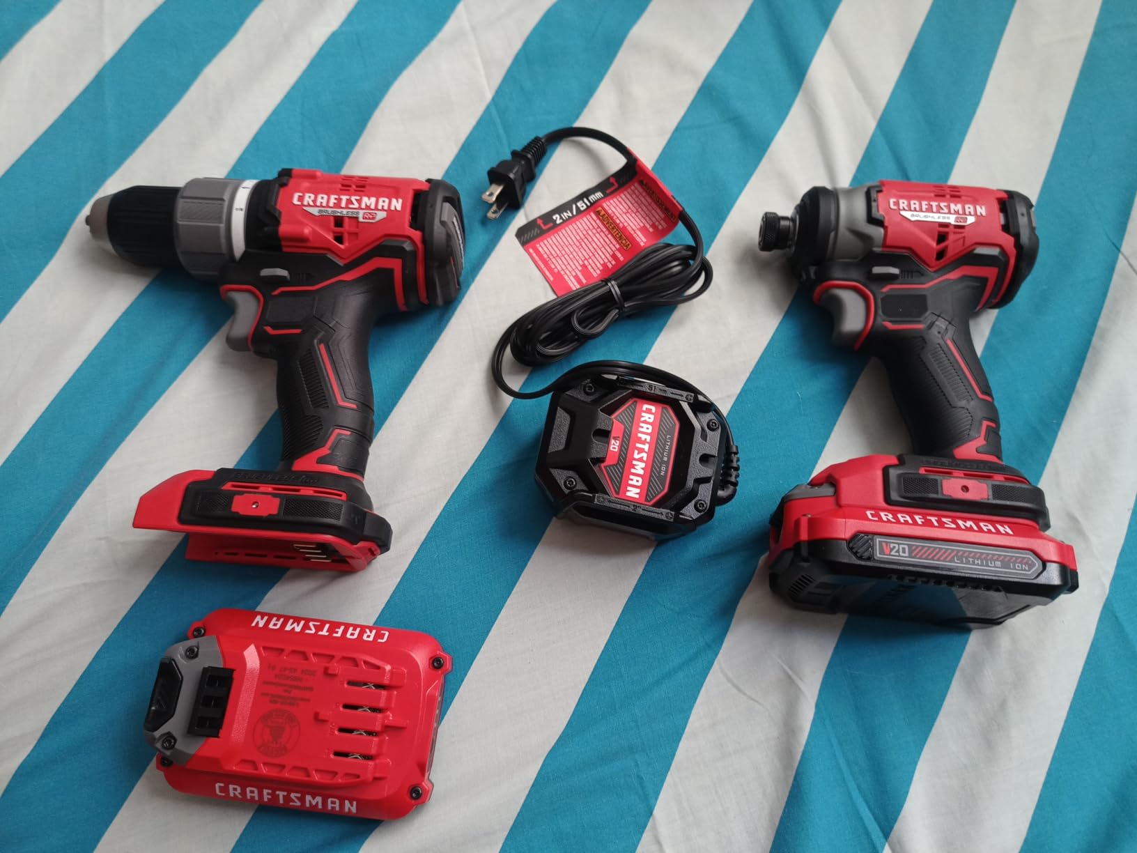 CRAFTSMAN V20 RP Cordless Drill and Impact Driver, Brushless Power Tool Combo Kit, 2 Batteries and Charger Included (CMCK211C2) customer photo 2