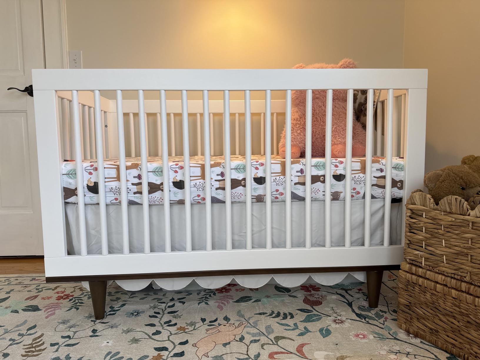Babyletto Gelato 4-in-1 Convertible Crib, Natural Walnut and Brushed Gold Feet, GREENGUARD Gold Certified customer photo 1