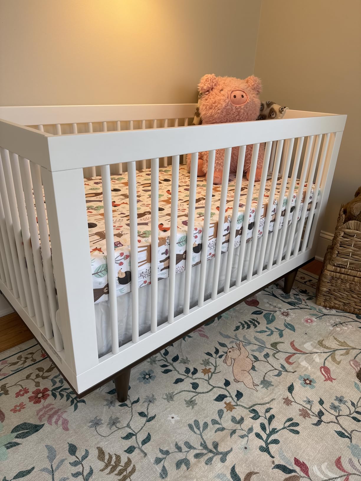 Babyletto Gelato 4-in-1 Convertible Crib, Natural Walnut and Brushed Gold Feet, GREENGUARD Gold Certified customer photo 2