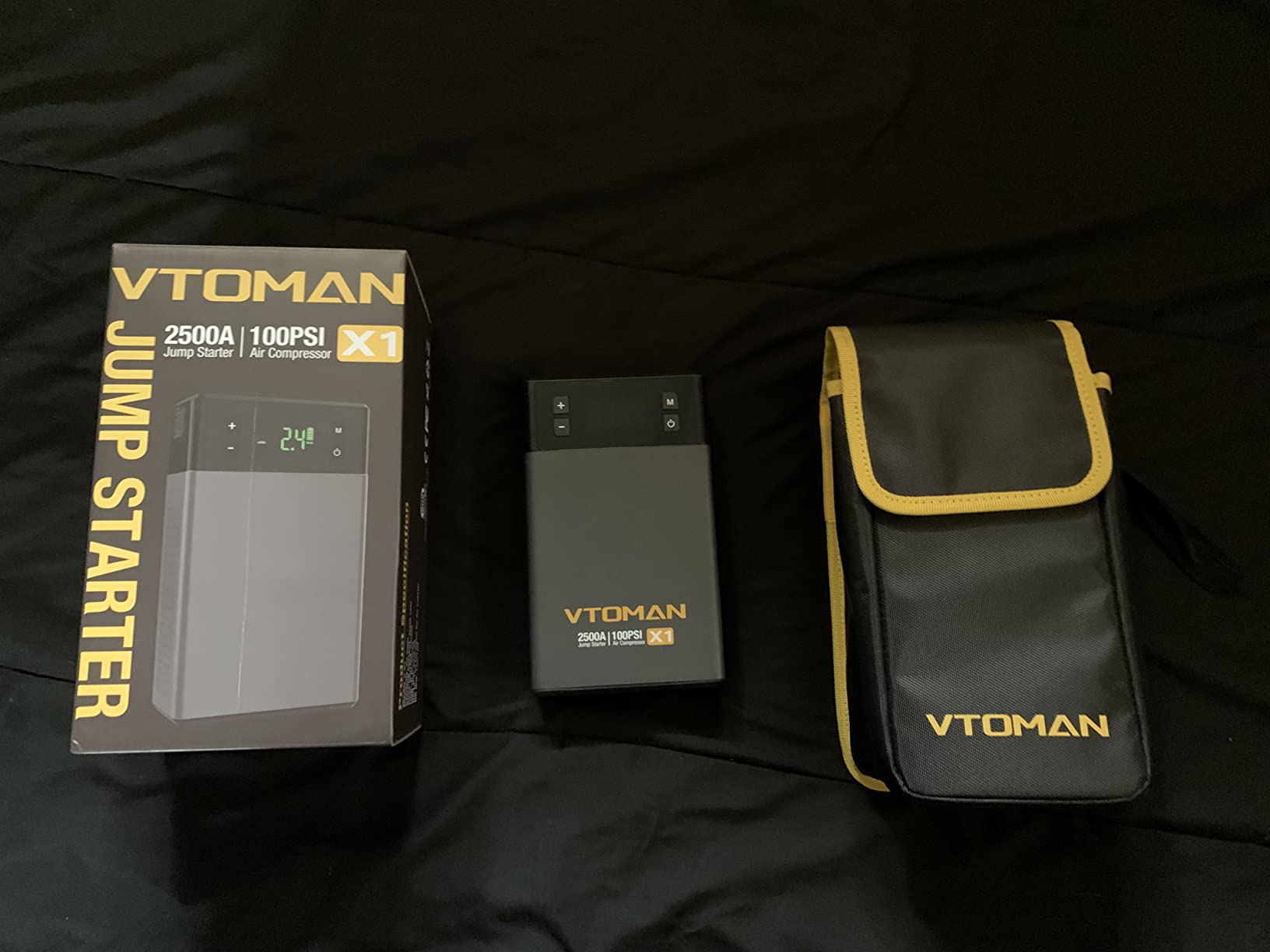 VTOMAN X1 Jump Starter with Air Compressor, Car Battery Jumper Starter (Up to 8.5L Gas/6L Diesel Engine) with 150PSI Auto Tire Inflator, 12V Portable Booster Pack, Lithium Jump Box Charger-Black customer photo 1