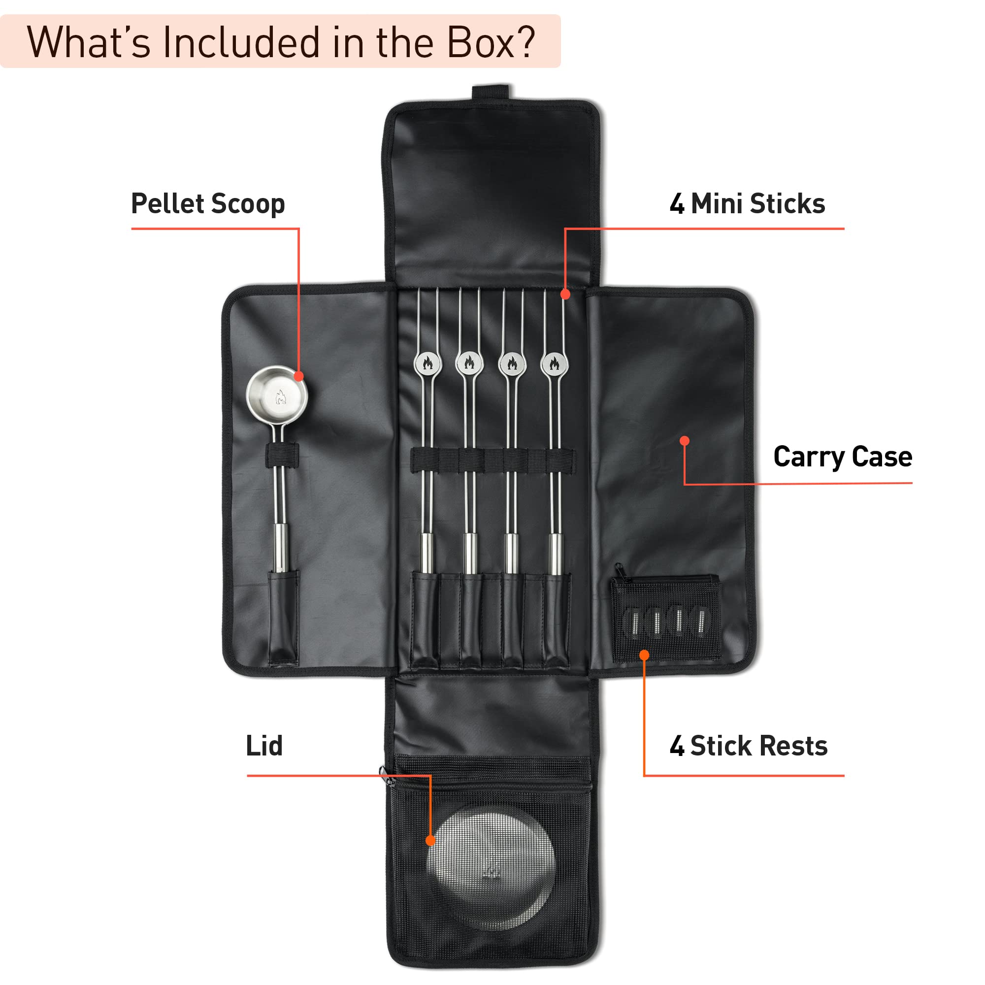 Solo Stove Mesa Accessory Pack | 4 Stainless Steel Mini Sticks + Stick Rests, Pellet Scoop, Mesa Lid, Carry Case customer photo 2