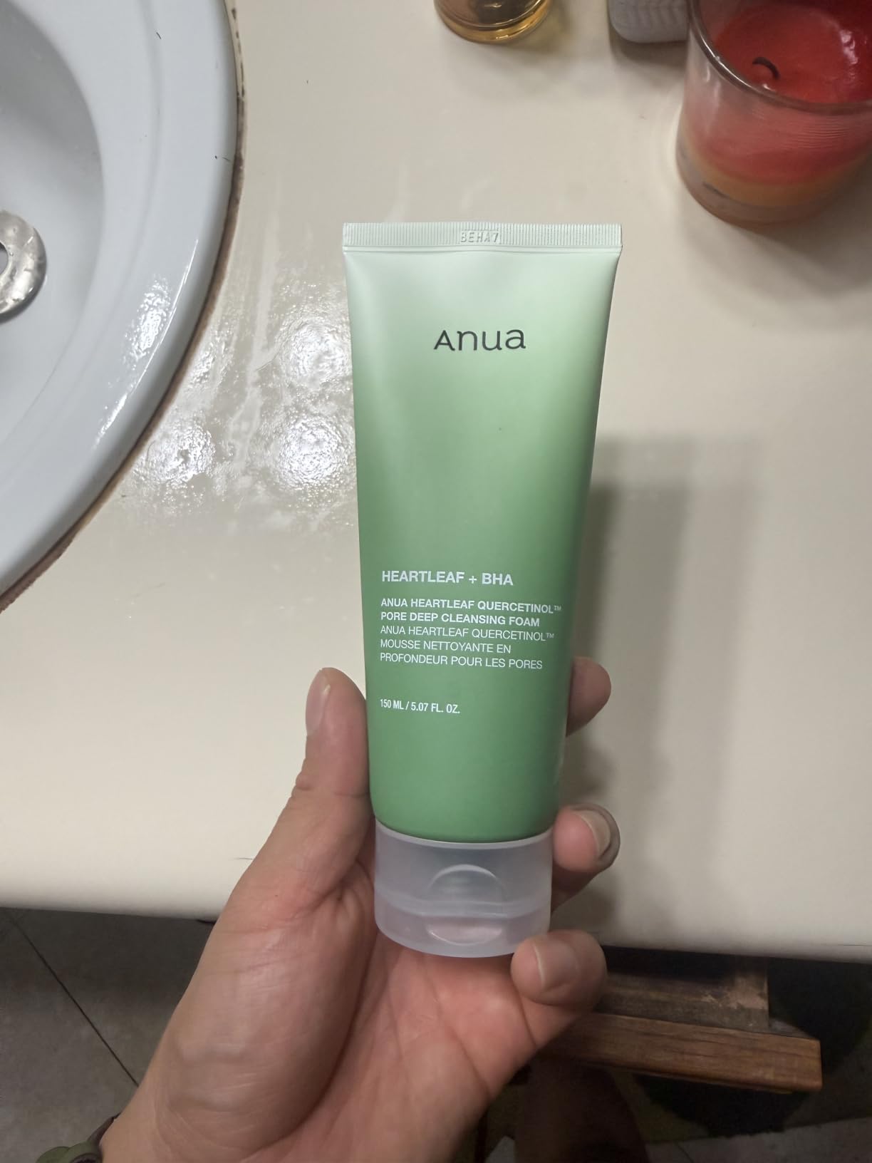 Anua Heartleaf Quercetinol Pore Deep Cleansing Foam, Face wash for Pore Refining Cleanser, Hydrating Daily Facial Cleanser For Double Cleansing, Gentle Foaming with BHA, Korean Skincare, 5.07 fl.oz. customer photo 1