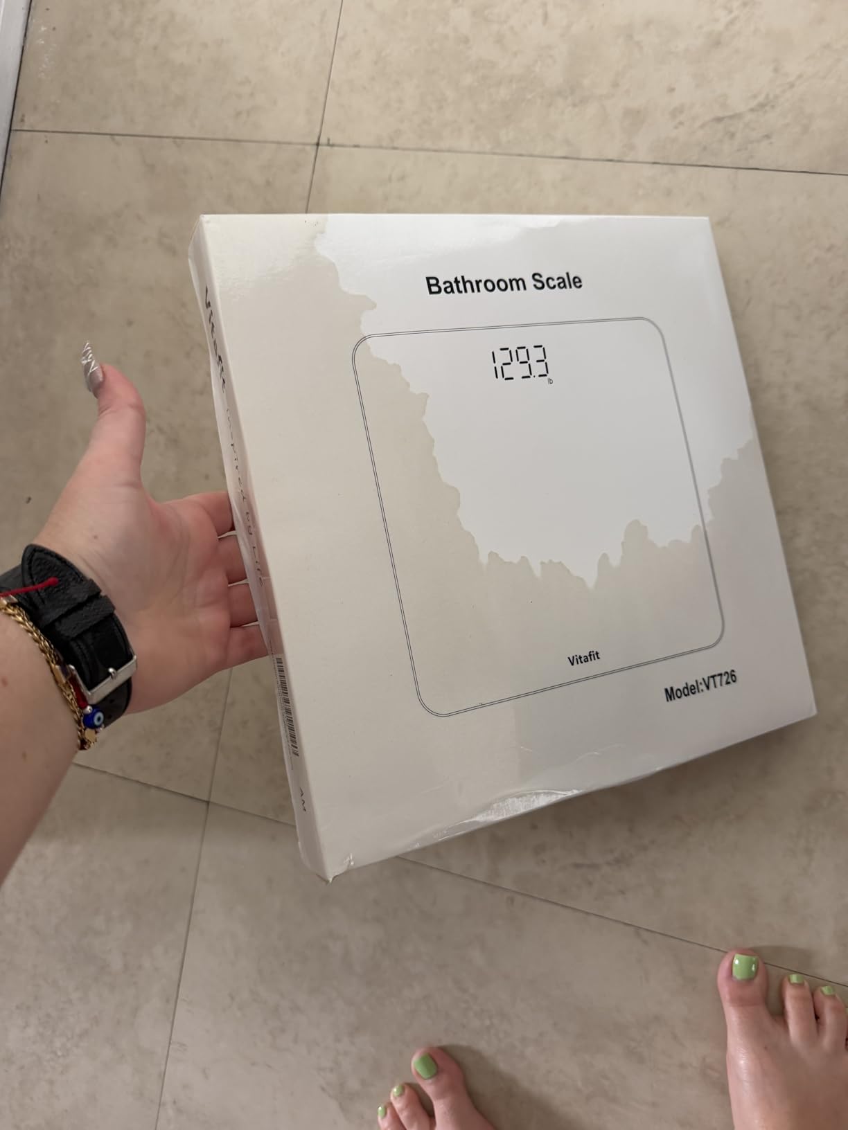 Vitafit Scale for Body Weight, Accuracy 0.1lb by Our Professional Scale Factory Since 2001, Digital Bathroom Weight Scale LED and Step On, 3xAAA Battery Included, 400lb/182kg customer photo 2