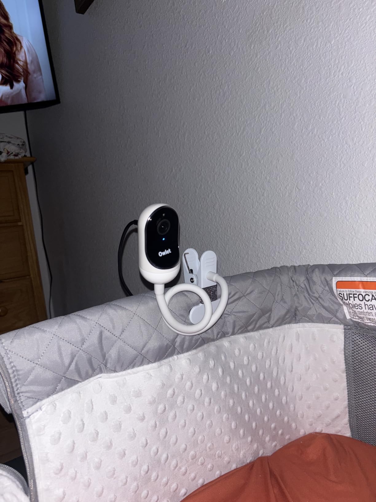 Baby Monitor Mount, Compatible with Owlet Cam/Duo & Other Cameras, 15.7in Flexible Clip, Wall Mount, Metal, Adjustable customer photo 2