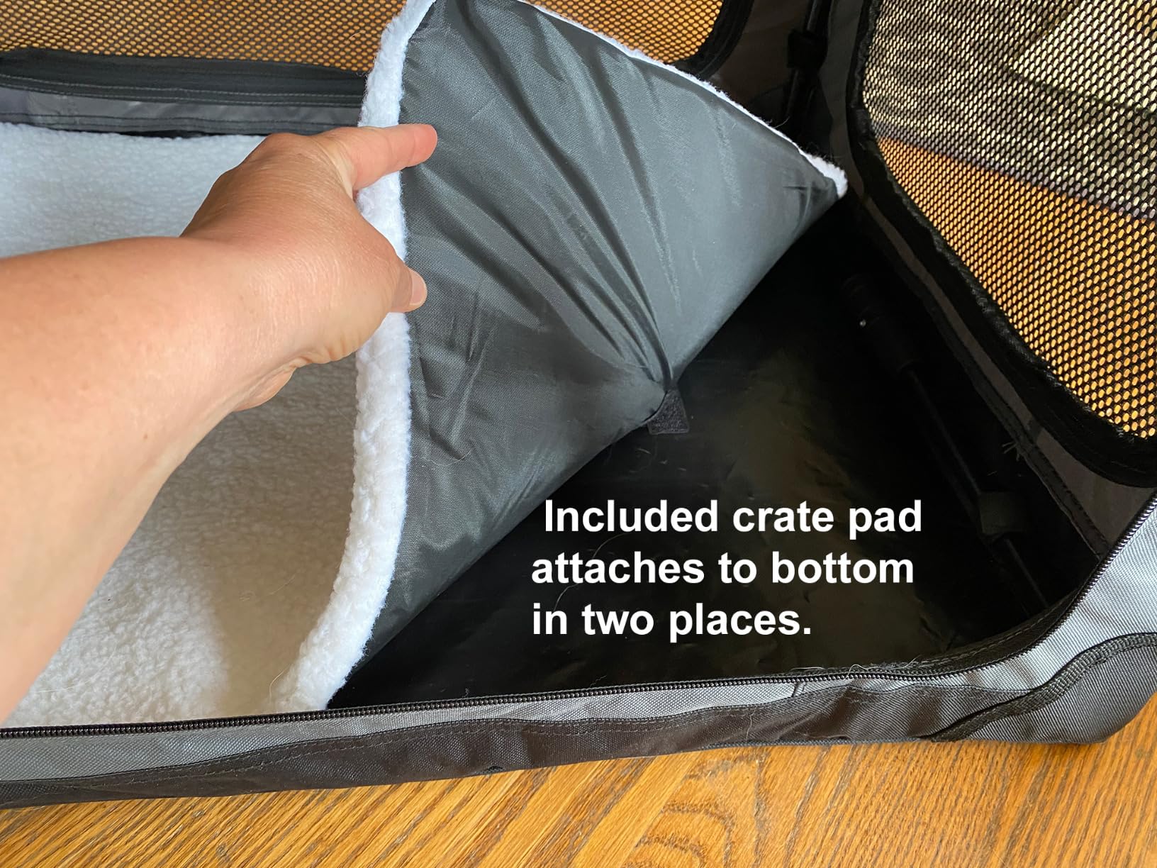 Lesure Shown on TODAY Show Soft Collapsible Dog Crate - 36 Inch Portable Travel Crate for Large Dogs Indoor & Outdoor, 4-Door Foldable Pet Kennel with Mesh Windows, Black customer photo 1