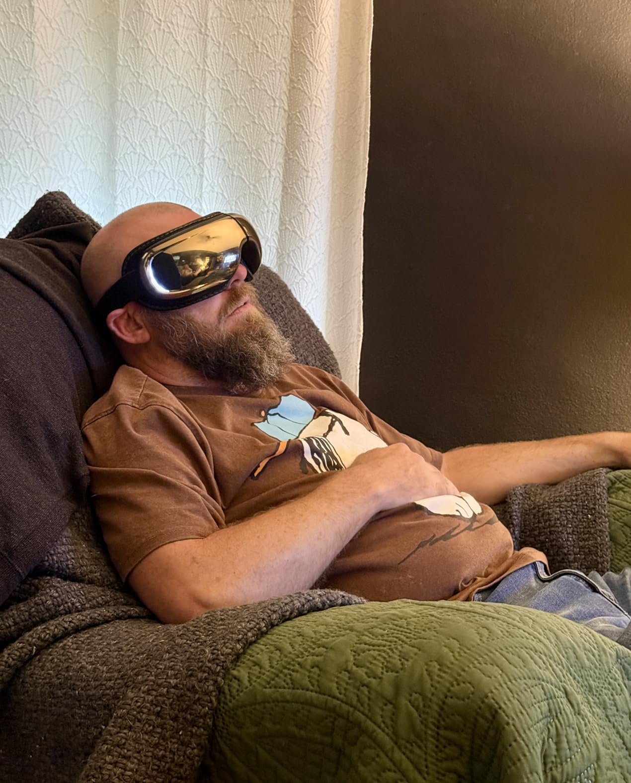RENPHO Eye Massager with Heat and Cooling Voice Control, Dad Gifts for Husband Men, FSA Eligible HSA, Massaging Eye Mask for Dry Eyes Head Tension and Stress Relief - Eyeris 3 customer photo 1