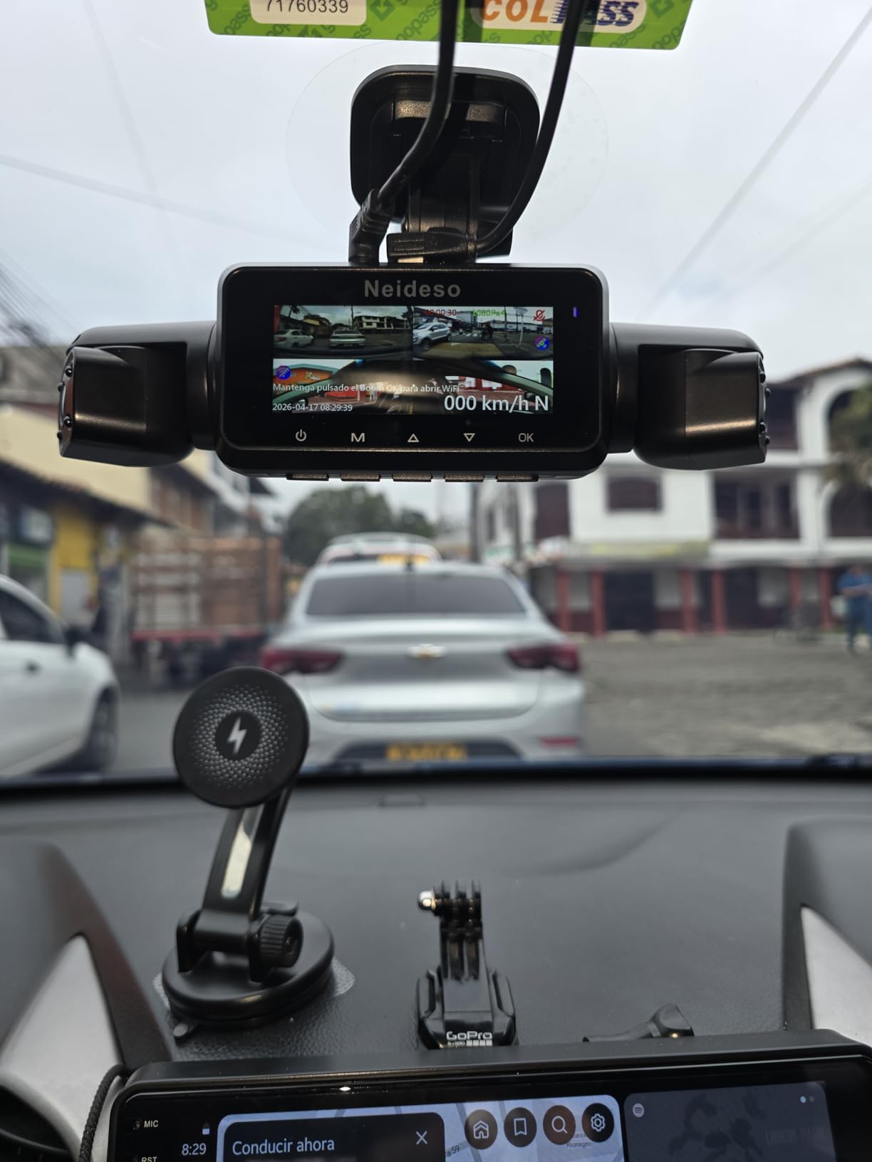Neideso 360 Dash Cam Front and Rear Inside, 4 Channel FHD 4x1080P, Wi-Fi GPS Voice Control Car Camera, Front 2K+1080P x2 Dash Camera for Cars, with 64GB SD Card, Night Vision, 24H Parking Mode (N300) customer photo 2