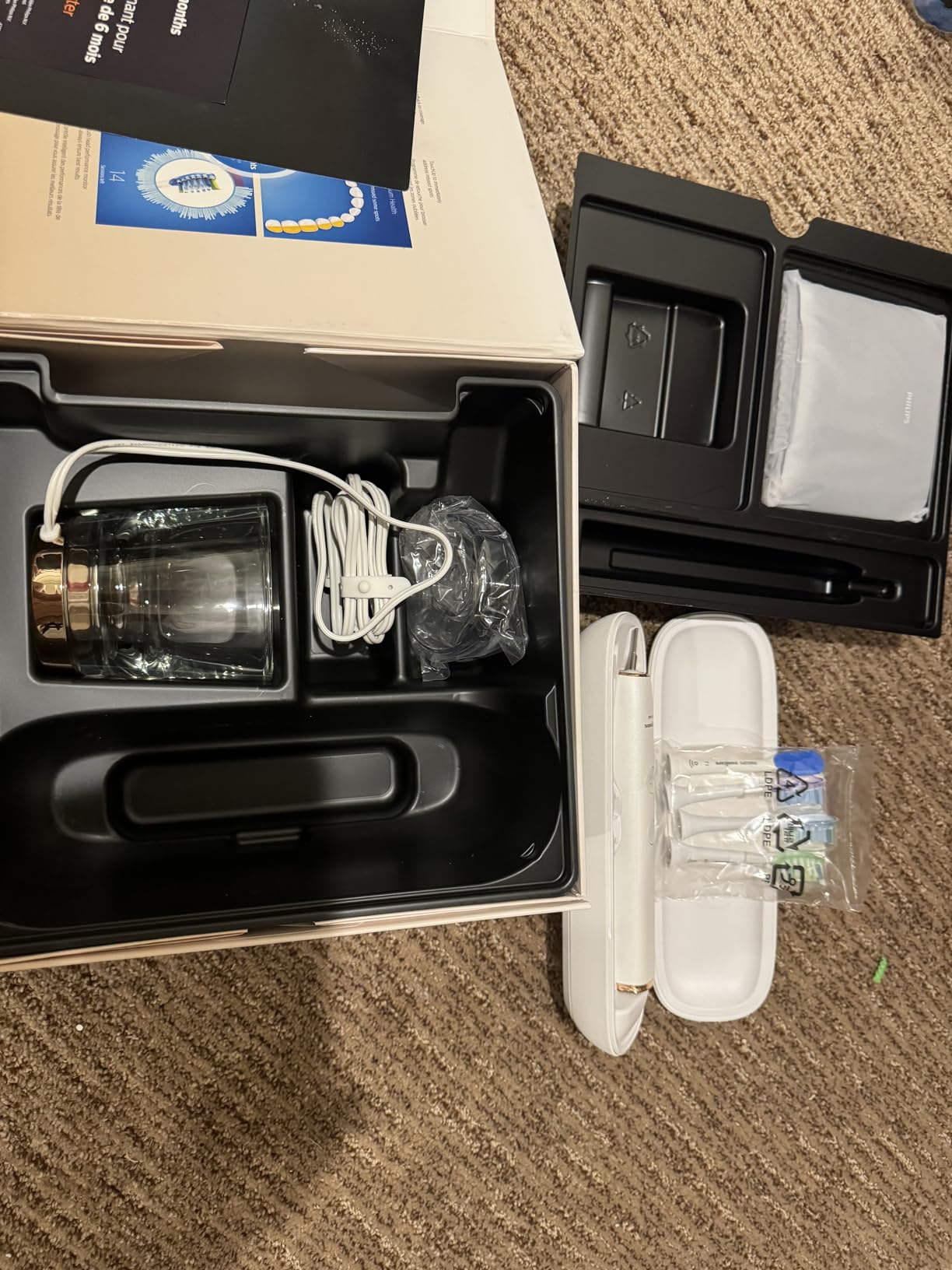 Philips Sonicare DiamondClean Smart 9750 Electric Toothbrush - App, Pressure Sensor, 15 Brushing Settings, USB Charging Travel Case, Lunar Blue, HX9954/74 customer photo 1