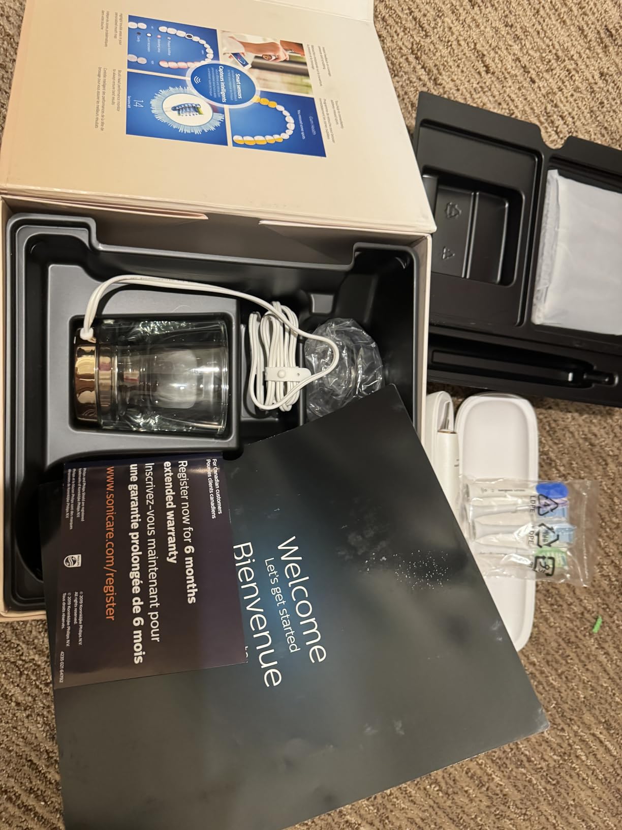 Philips Sonicare DiamondClean Smart 9750 Electric Toothbrush - App, Pressure Sensor, 15 Brushing Settings, USB Charging Travel Case, Lunar Blue, HX9954/74 customer photo 2