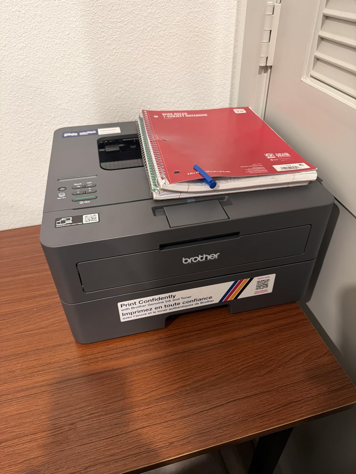 Brother HL-L2405W Wireless Compact Monochrome Laser Printer with Mobile Printing, Black & White Output, Works with Alexa customer photo 1