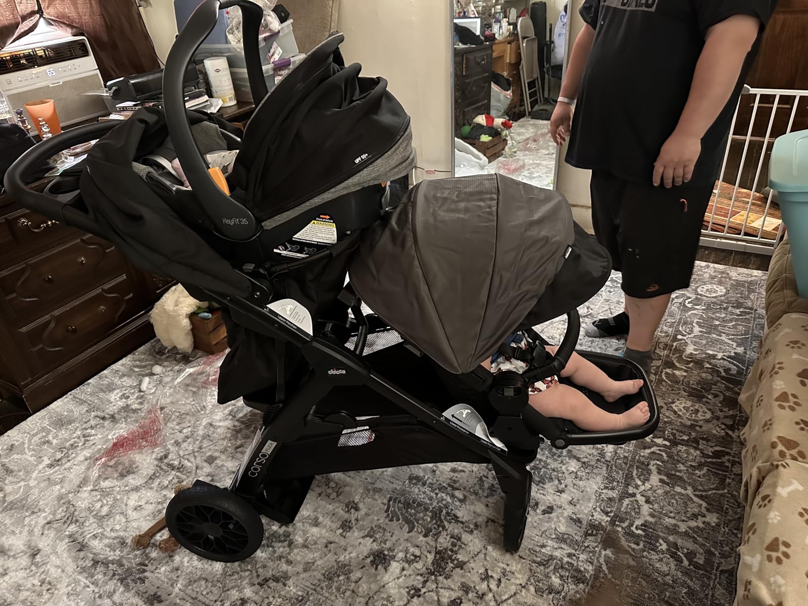 Chicco Corso Flex Convertible Stroller, Legend/Black customer photo 2