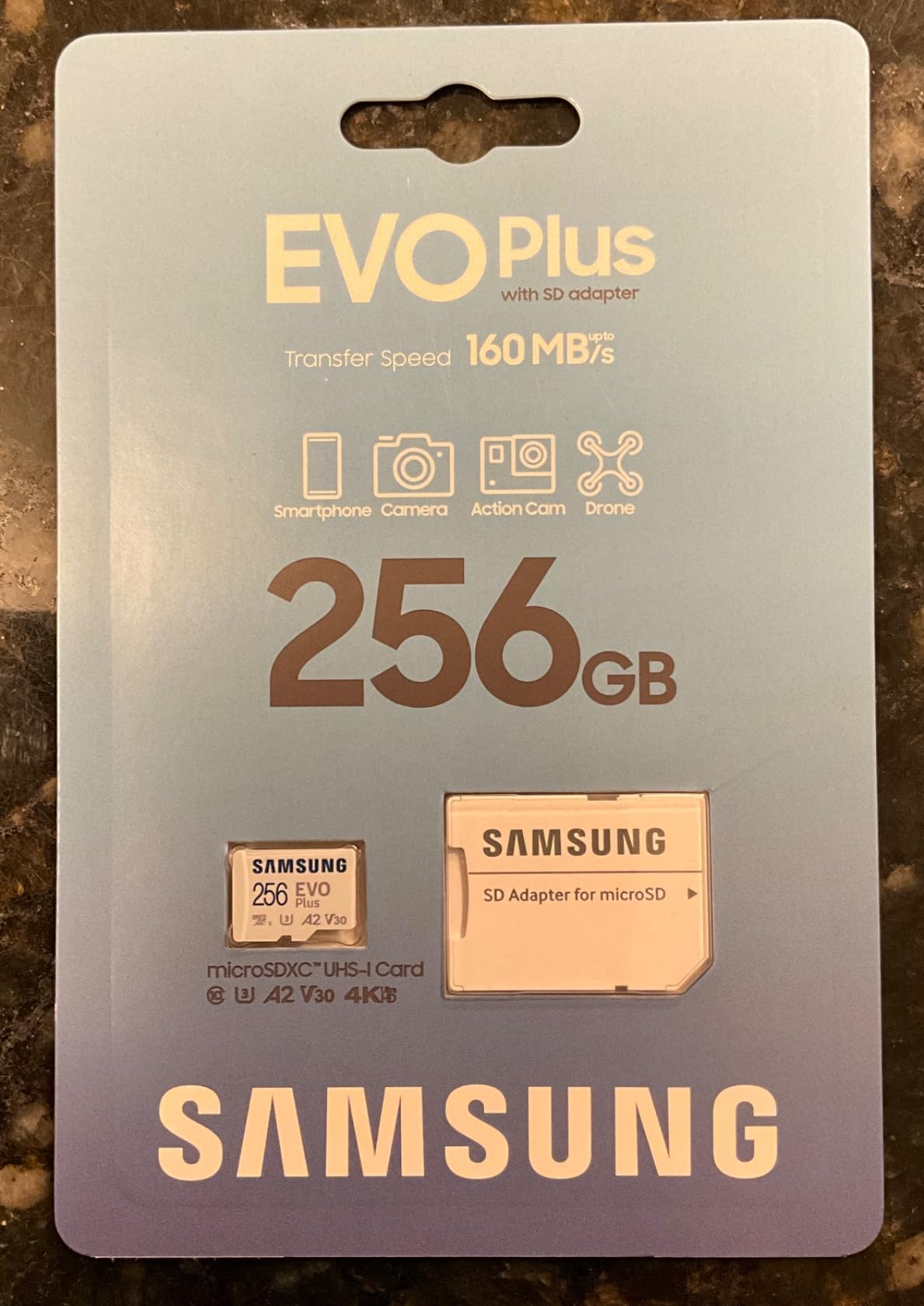Samsung EVO Plus microSD Memory Card + Adapter, 128GB microSDXC, Speeds Up to 160 MB/s, UHS-I, C10, U3, V10, A3 (MB-MC128SA/AM) customer photo 2