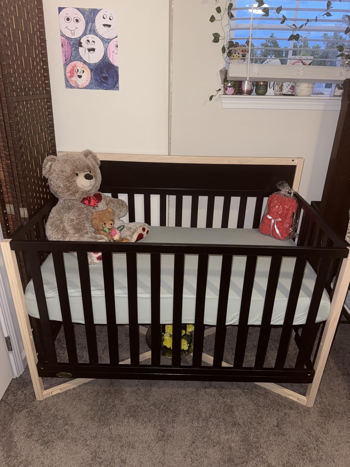 Dream On Me Owen 5-in-1 Convertible Full-Size Baby Crib, Matte Black, GREENGUARD Gold Certified customer photo 2