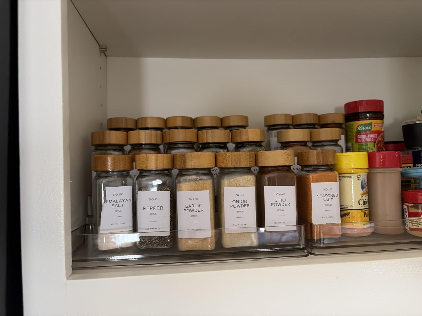 Oizeir Clear Acrylic 3-Tier Spice Rack, Cabinet Pantry Organizer customer photo 2