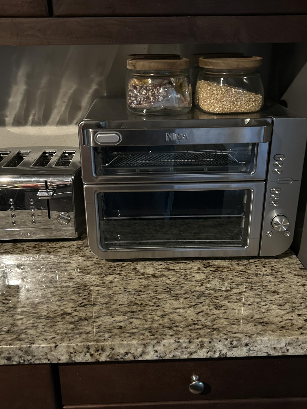 Ninja Air Fryer Toaster Oven Combo | Double Stack XL | 12-in-1 | Fits 4.5 lb Chicken & 6lbs of Wings | Smart Finish Cook 2 Different Meals at Same Time | Countertop Oven | Stainless Steel | DCT601 customer photo 2