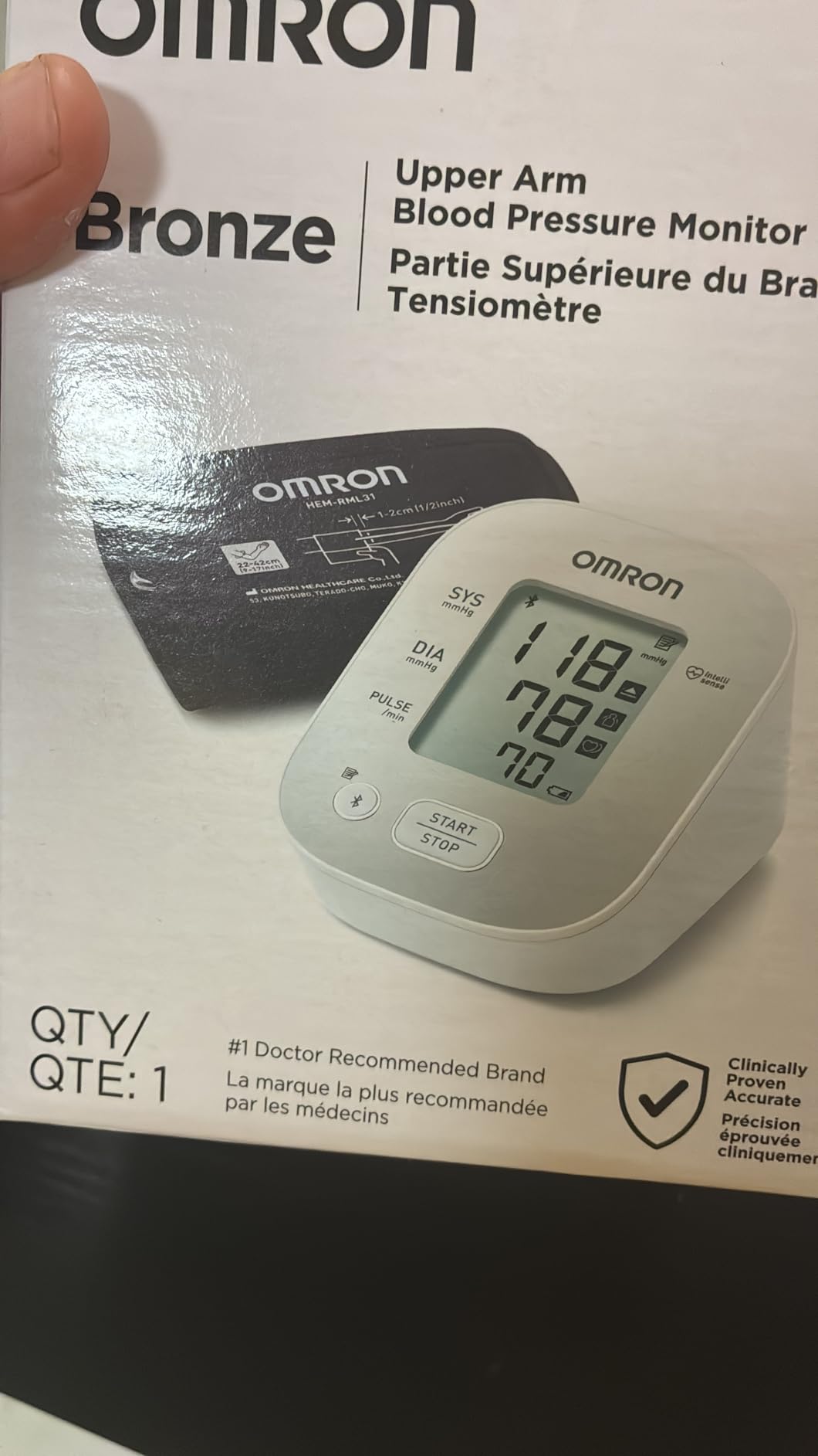 Bronze Blood Pressure Monitor for Home Use & Upper Arm - Clinically Validated - Connect App customer photo 2