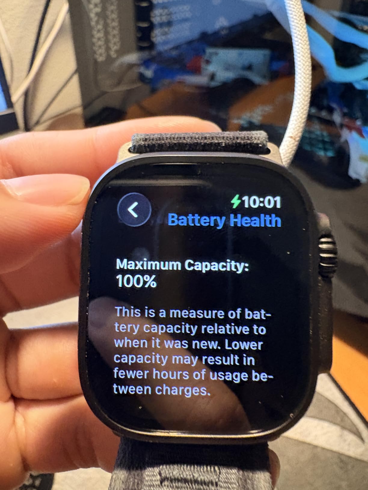 Apple Watch Ultra 2 [GPS + Cellular 49mm] - Black Titanium Case with Black Trail Loop, M/L (Renewed) customer photo 1
