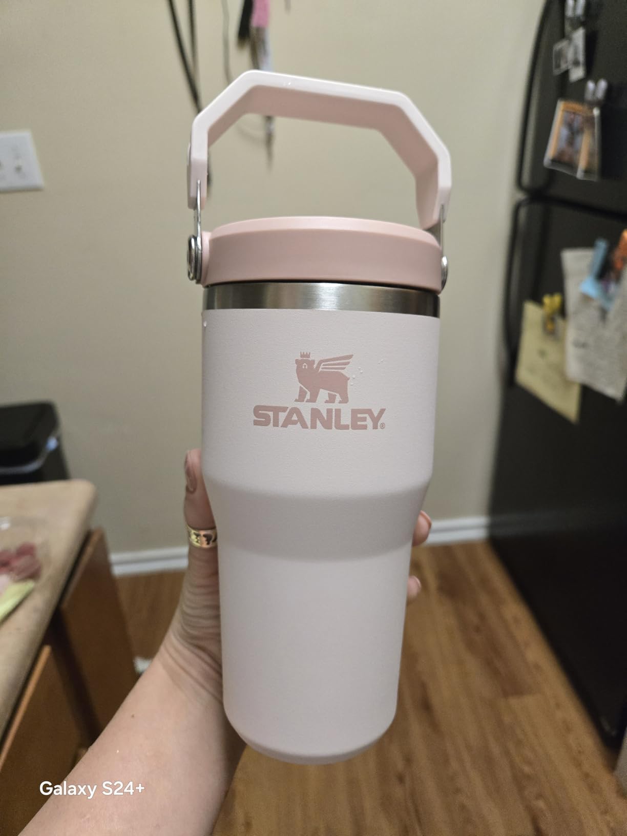 STANLEY IceFlow 2.0 Flip Straw Tumbler with Handle 20 oz | Twist On Lid and Flip Up Straw | Leak Resistant Water Bottle | Insulated Stainless Steel | BPA-Free | Rose Quartz customer photo 2