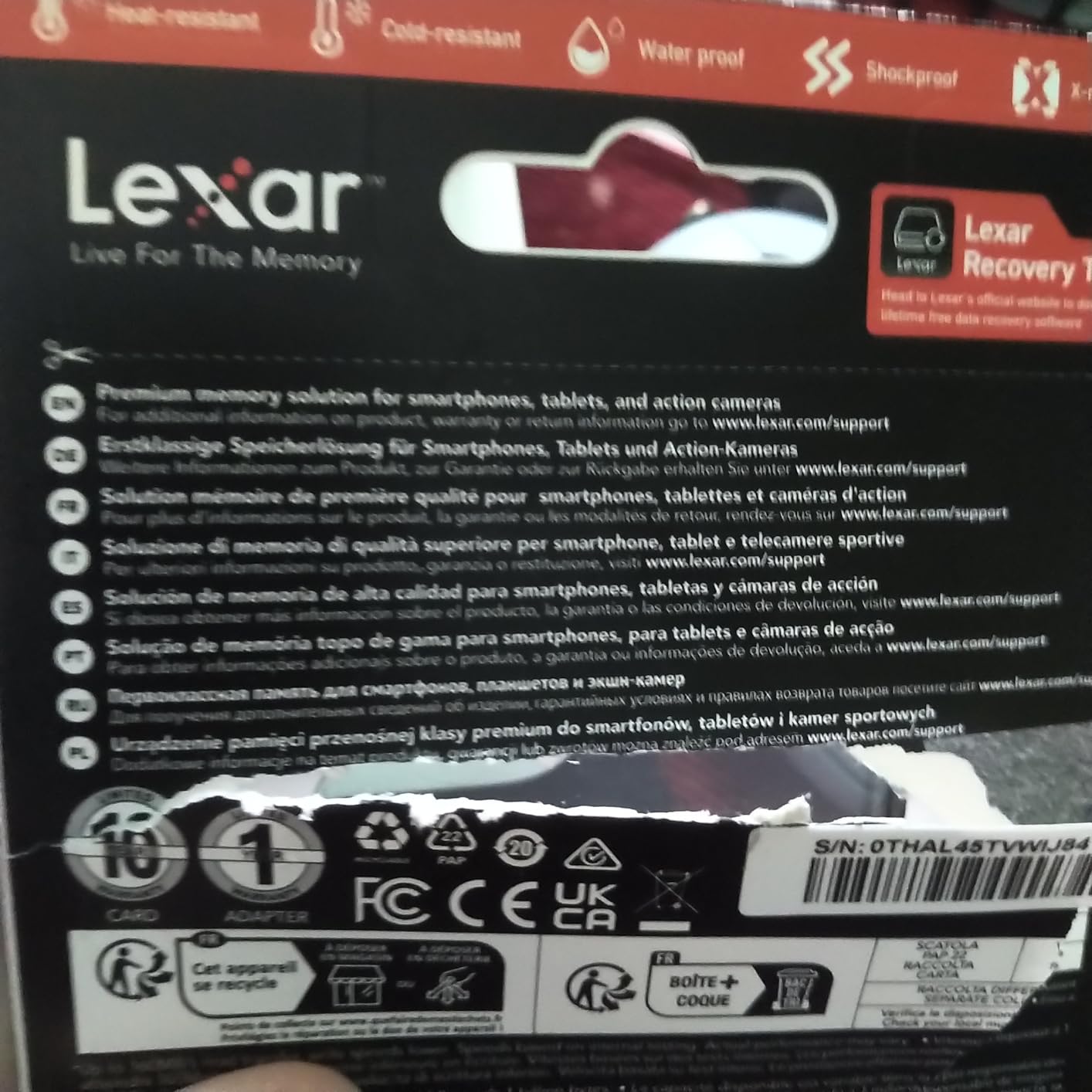 Lexar 512GB Blue Micro SD Card Up to 160MB/s, microSDXC UHS-I Memory Card with SD Adapter, C10, U3, A2, V30, Full HD, 4K UHD customer photo 2