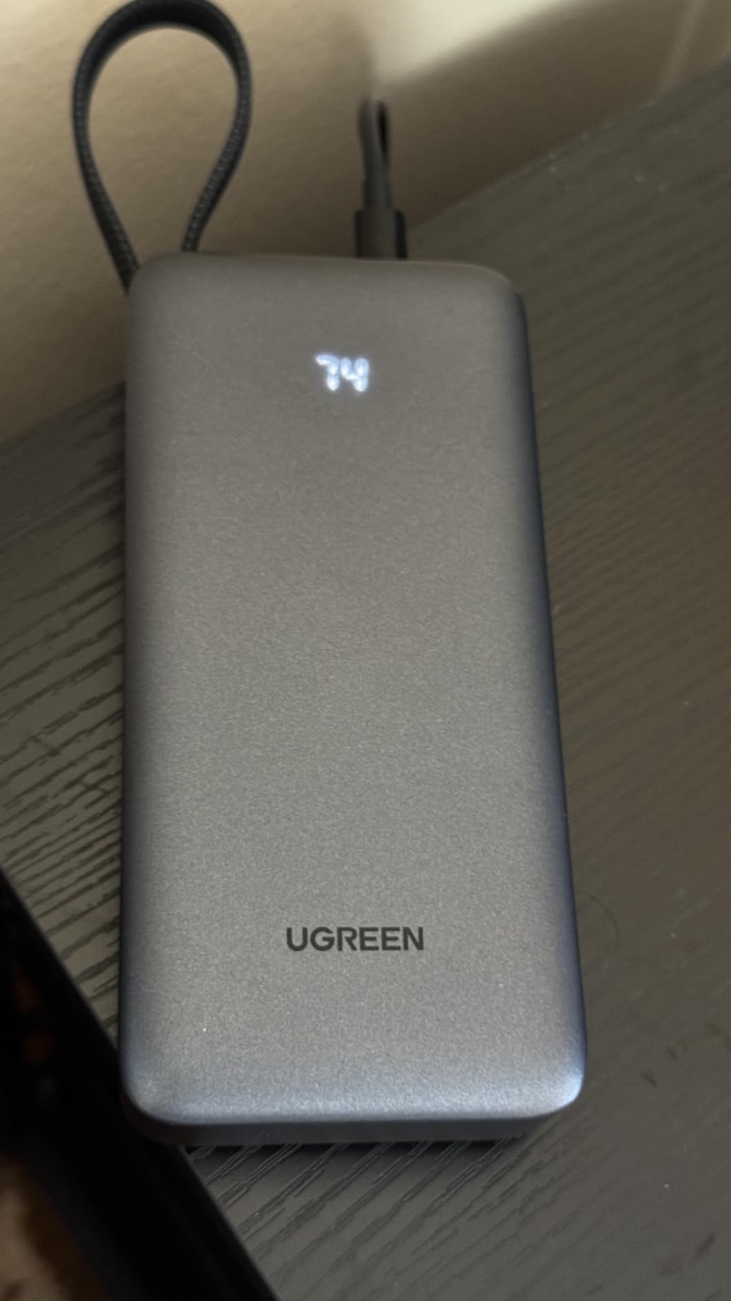 UGREEN Nexode Power Bank 20000mAh 45W with Built-in Cable, Fast Charging Portable Charger for iPhone 17 Pro/Samsung S26 Ultra/iPad Pro customer photo 1