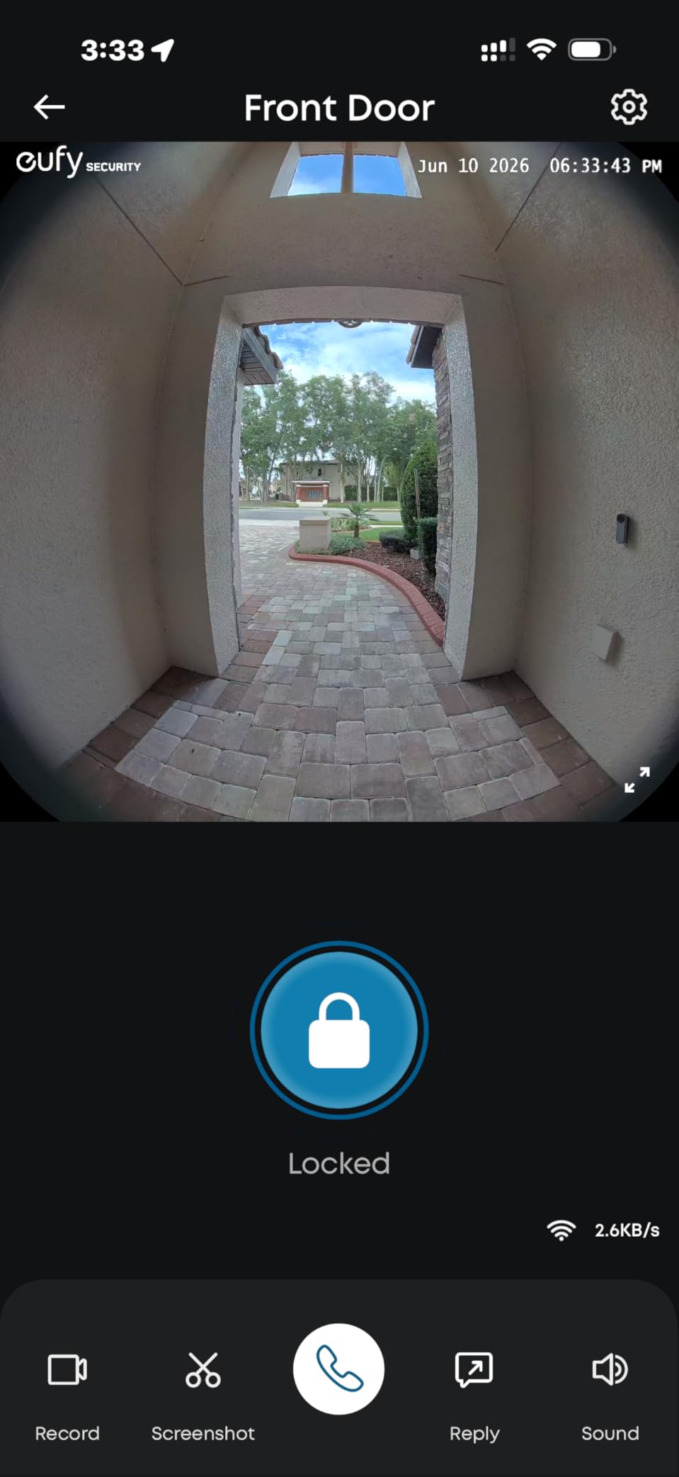 eufy Security Smart Lock FamiLock S3 Max with Palm Vein Recognition, Keyless Entry Front Door Lock, Wi-Fi Keypad Deadbolt+ 2K HDR Doorbell Camera, 16GB Built‑in Storage, BHMA 1, Rear Lock Video Screen customer photo 1