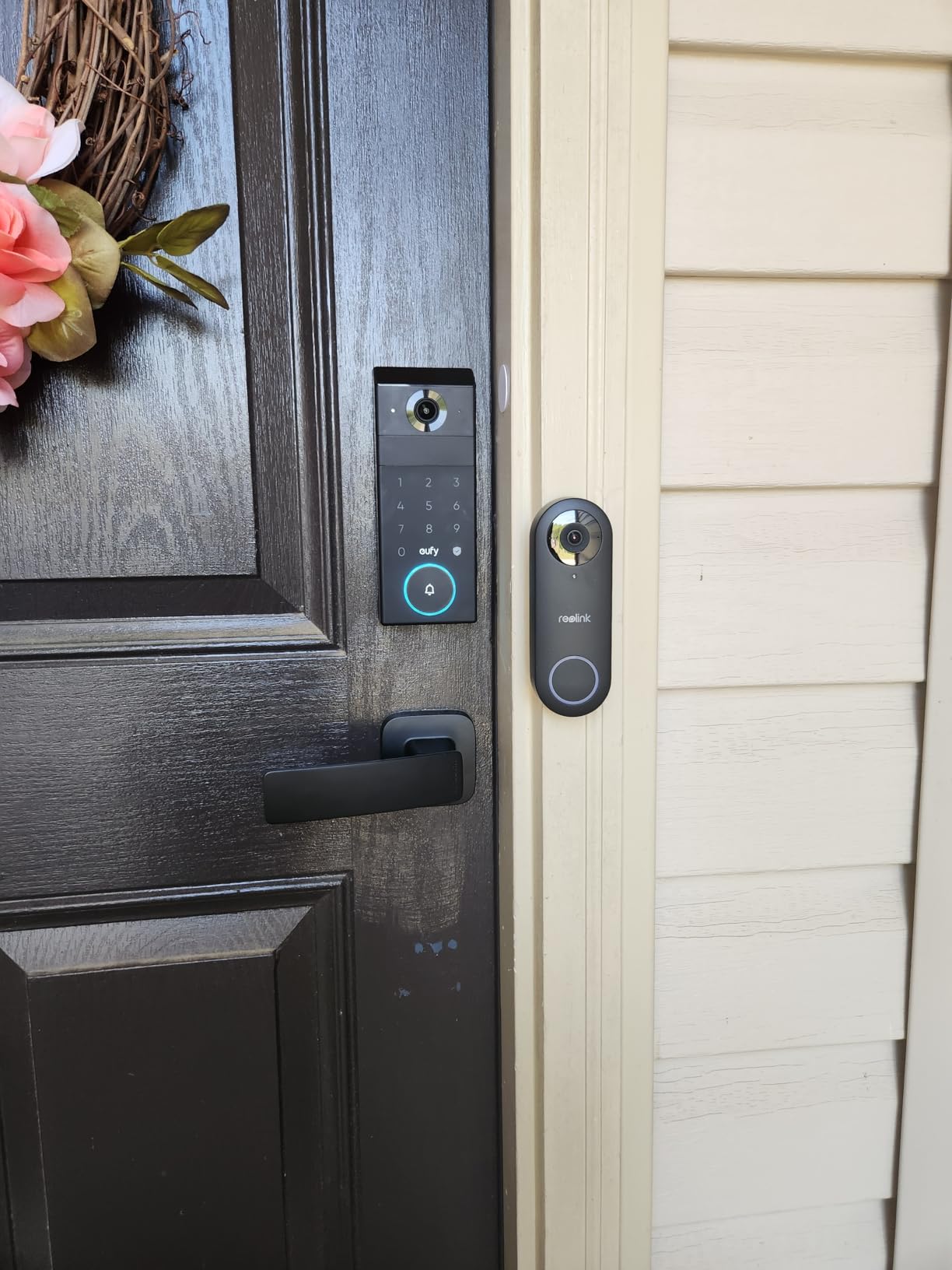 eufy Security Smart Lock FamiLock S3 Max with Palm Vein Recognition, Keyless Entry Front Door Lock, Wi-Fi Keypad Deadbolt+ 2K HDR Doorbell Camera, 16GB Built‑in Storage, BHMA 1, Rear Lock Video Screen customer photo 2