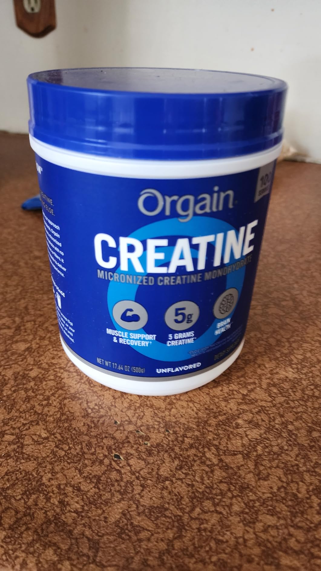 Orgain Creatine Monohydrate Micronized Powder, 100 Servings, Unflavored, Supports Muscle Growth, Post Workout Recovery and Brain Health, No Artificial Additives, for Men & Women customer photo 1