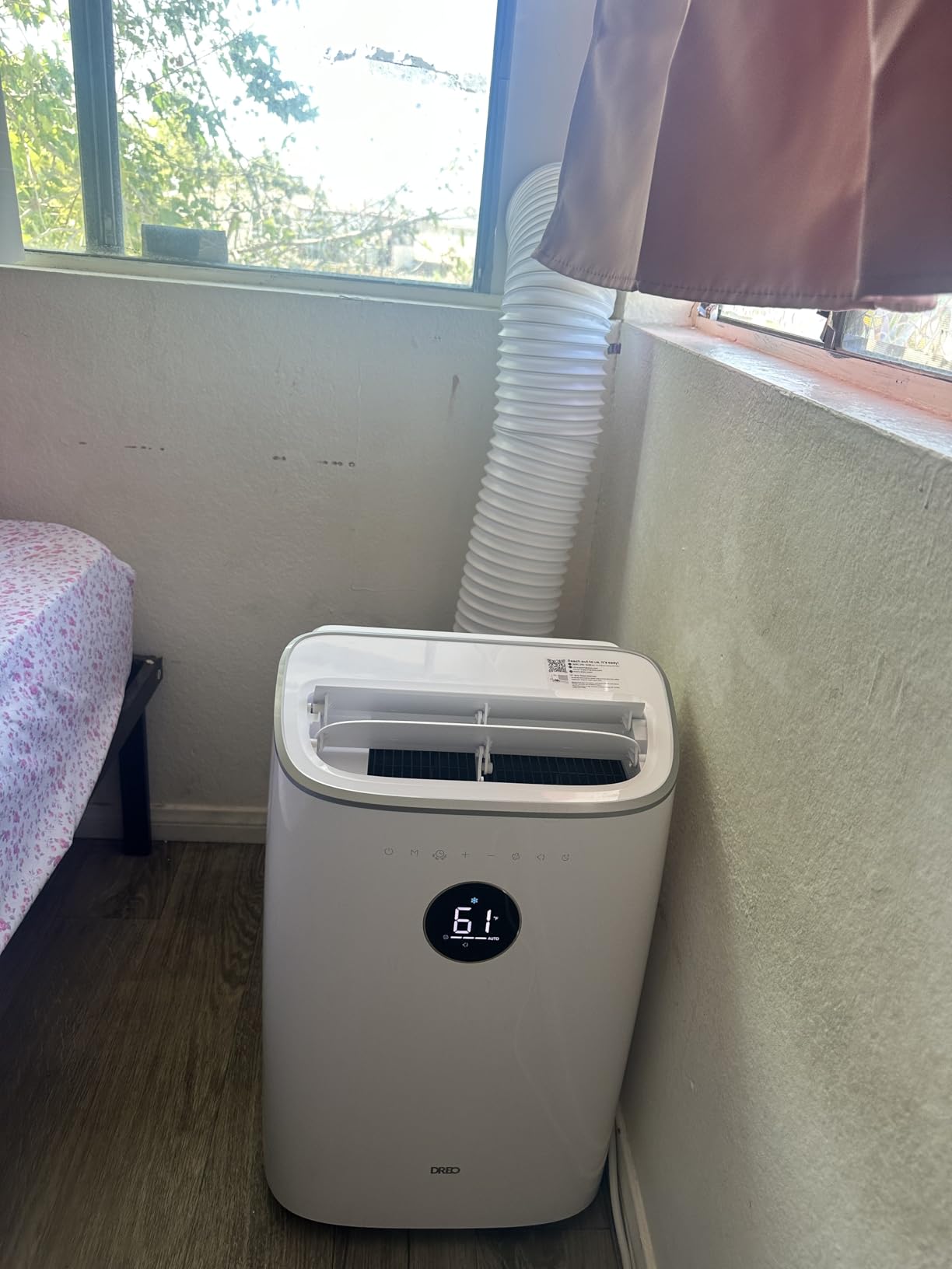 DREO Portable Air Conditioner 318S, 8000 BTU ASHRAE (5000 BTU DOE) Smart AC Unit for Bedroom with Drainage-free Cooling, Fan&Dehumidifier 3 in 1, APP/Voice/Remote, Quiet Standing AC for Room Indoors customer photo 2