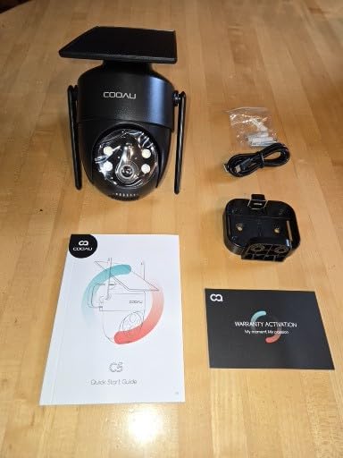 COOAU Solar Security Cameras Wireless Outdoor - Low-Light Rechargeable, Easy to Install, 2K 360 Camera for Home Security, Surveillance Cam with AI Smart Detection, Color Night Vision, IP66, Alexa customer photo 1