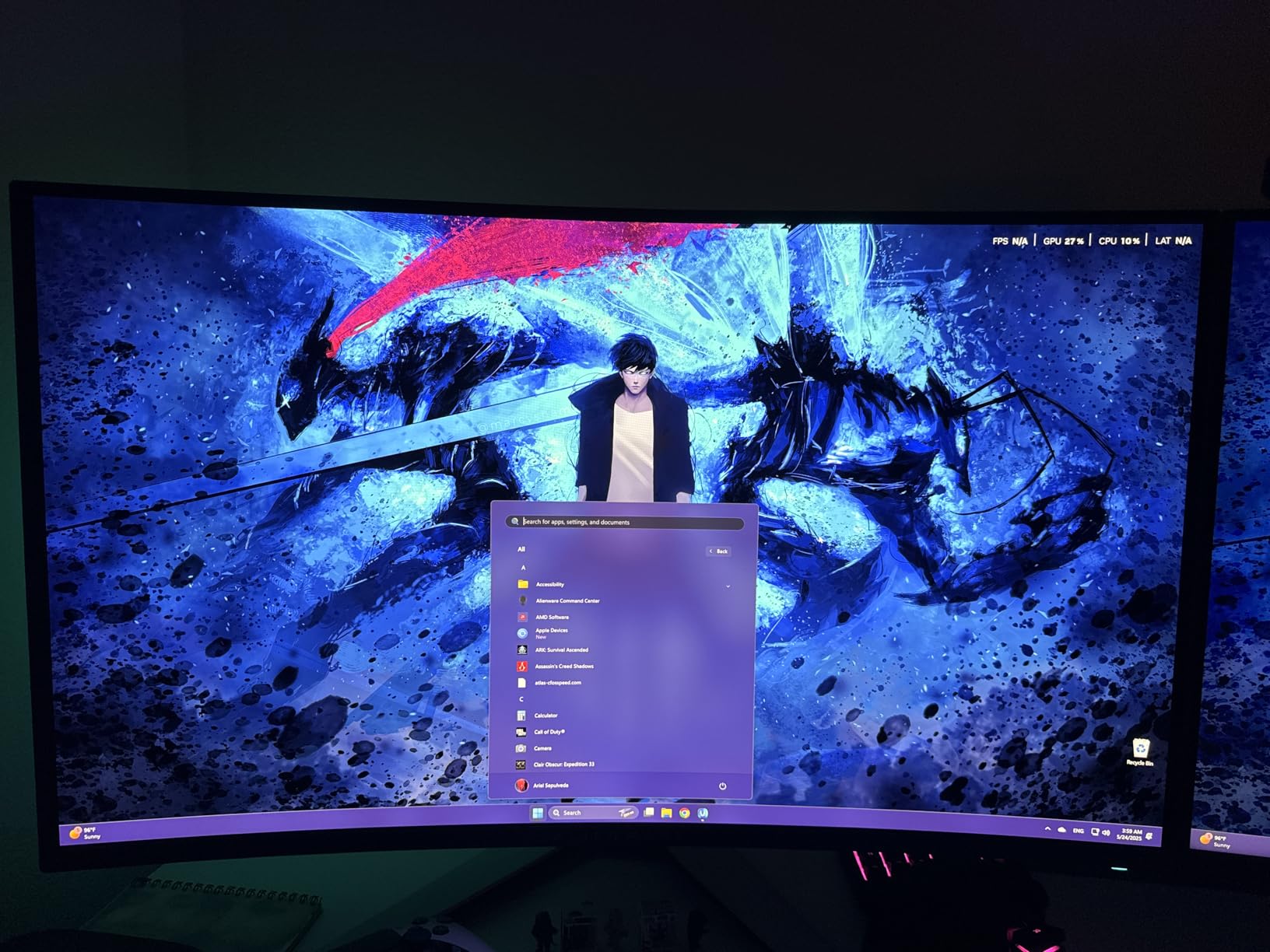 Dell Alienware AW3225QF 31.6'' 4K UHD (3840 x 2160) 240Hz Curved Gaming Monitor customer photo 1