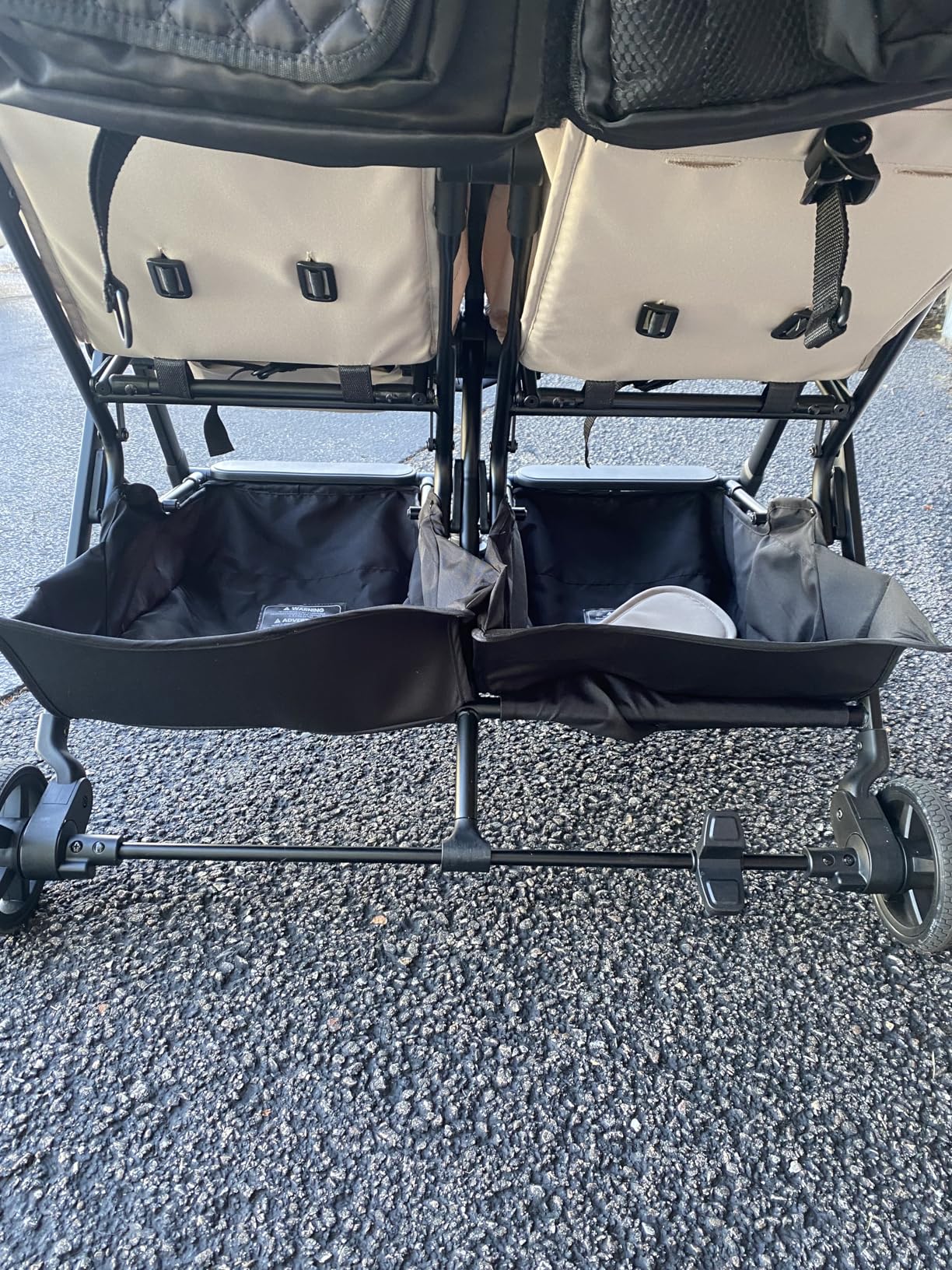 Mompush Lithe Double Stroller for Infant and Toddler, Lightweight Side by Side Twin Stroller, Only 25 lbs, 30-Inch Slim Fit Through Doorways, One-Step Fold customer photo 1