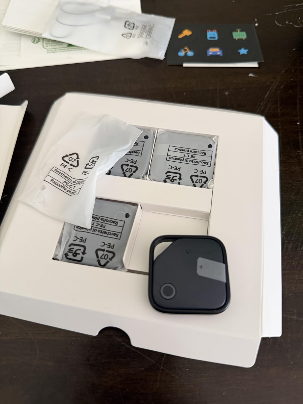 FineTrack Air Tracker Tags (iOS Only) 4 Pack, 2-Year Replaceable Battery Bluetooth Tracker Compatible with Apple Find My, Item Finder Smart Tag for Keys, Luggage - [Apple Find My Certified] customer photo 2