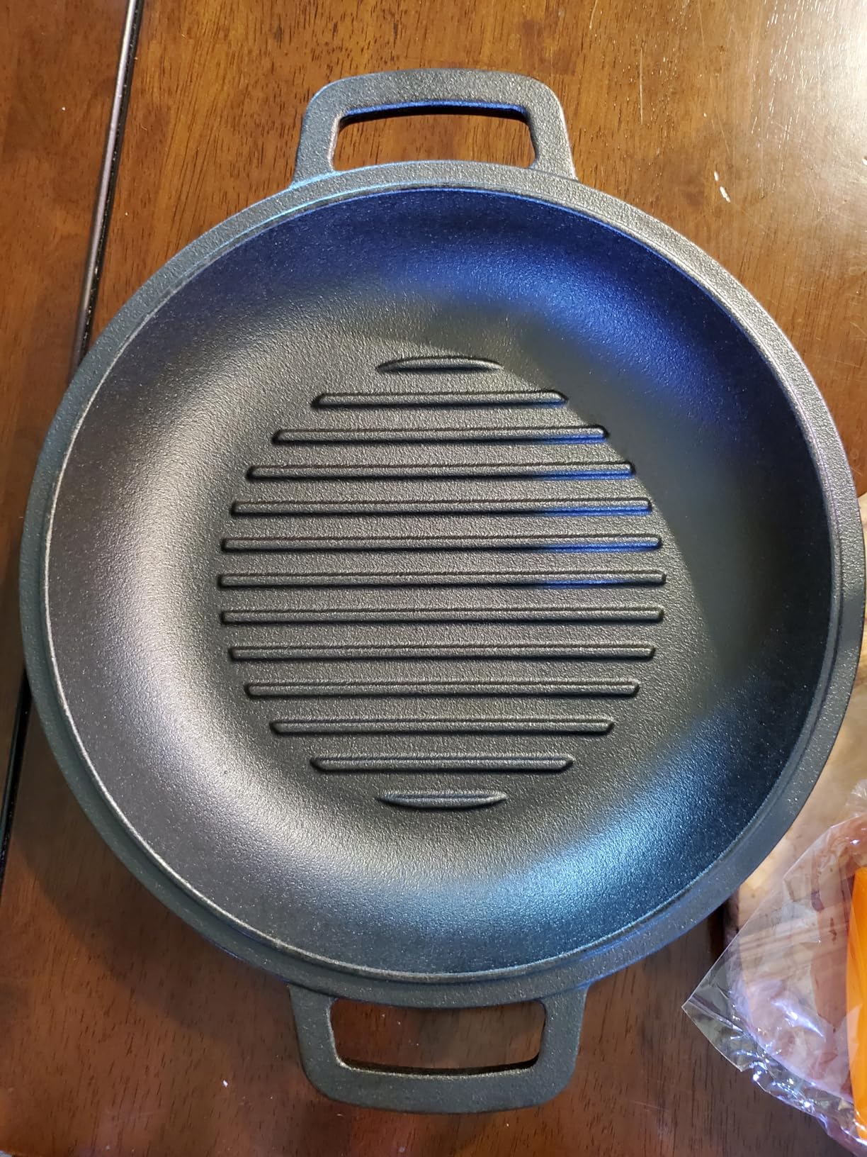 Cast Iron Dutch Oven Pot with Skillet Lid - Pre-Seasoned - Skillet Lid Cooking Pan - PFAS-Free - Umite Chef Cast Iron Skillet Cookware for Bread, Frying, Baking - Dual Handles - Oven, Grill, Campfire & Stovetop Safe - Durable & Non-Toxic, 5QT customer photo 2