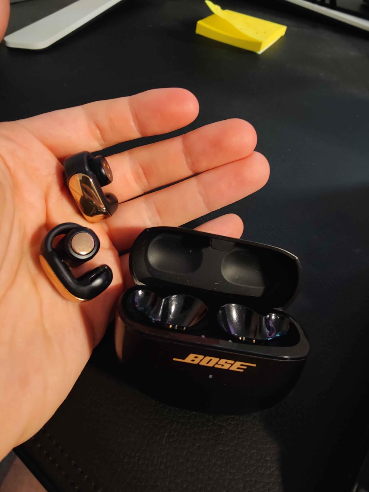 Ultra Open Earbuds - Bluetooth Open Ear Earbuds with OpenAudio for Awareness, Clip-On Design for Comfort, Water Resistant, Up to 48 Hrs of Playtime, Driftwood Sand - Limited Edition Color customer photo 1