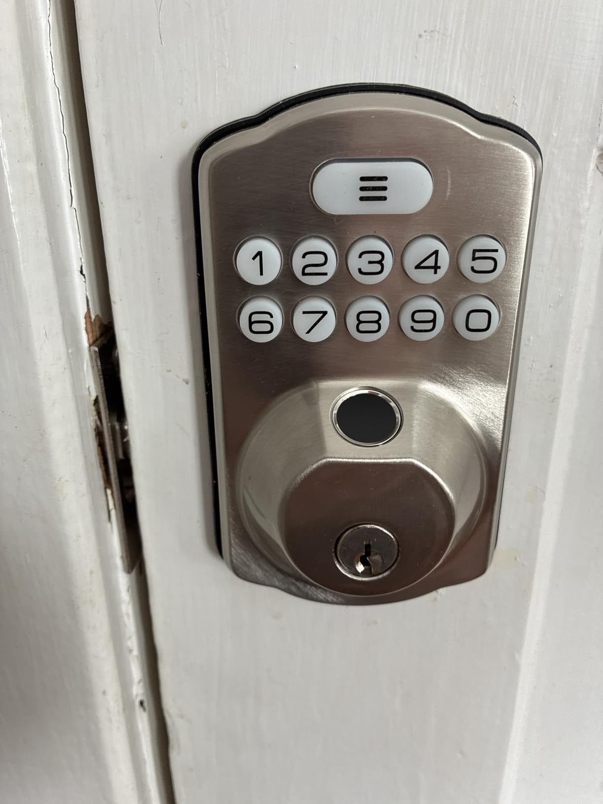 Veise VE012W Built-in WiFi Fingerprint Smart Lock, App Remote Control, Compatible with Alexa & Google Assistant, Keyless Entry for Front Door, Digital Keypad Deadbolt, Auto Lock, Satin Nickel customer photo 2