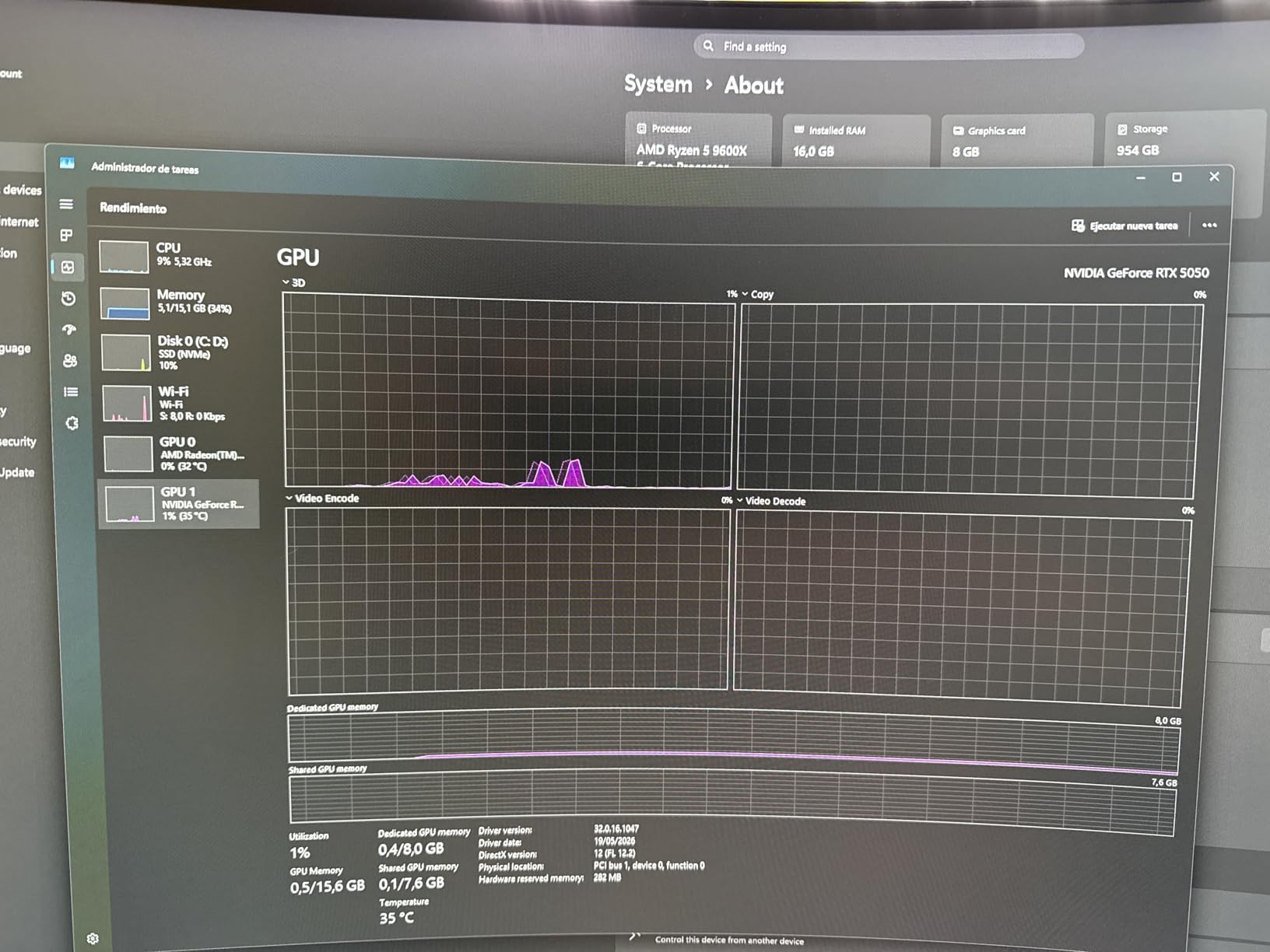 GIGABYTE GeForce RTX 5050 WINDFORCE OC 8G Graphics Card, 8GB 128-bit GDDR6 customer photo 2