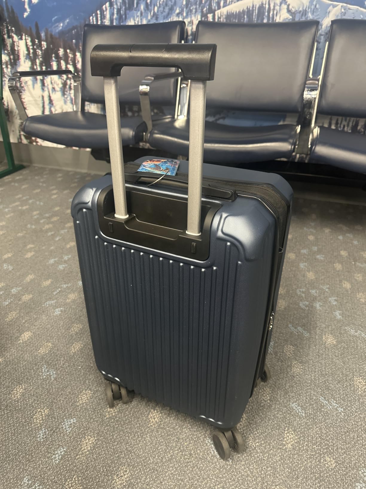 LIGHT FLIGHT Carry On Luggage 22x14x9 Airline Approved, Durable Hard Shell Carry On Suitcases with Wheels, Expandable Hardside Lightweight Travel Luggage with TSA Lock, Royal Blue customer photo 2