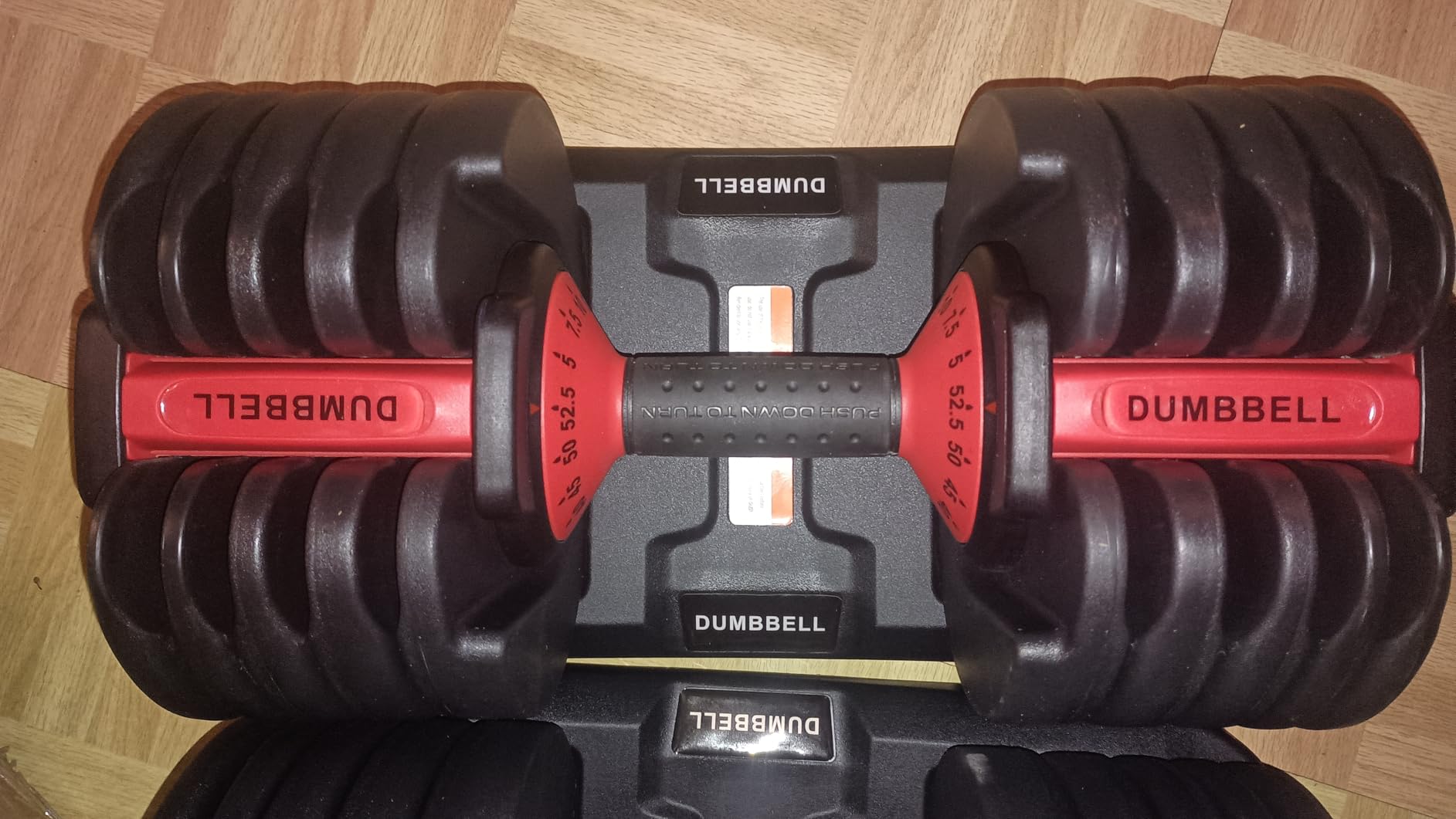Adjustable Dumbbells Set, 10 in 1/15 in 1/16 in 1 Free Adjustable Weights Dumbbells Set, 25/26.5/55/52.5/85lbs Weights Set with Anti-Slip Handle customer photo 2
