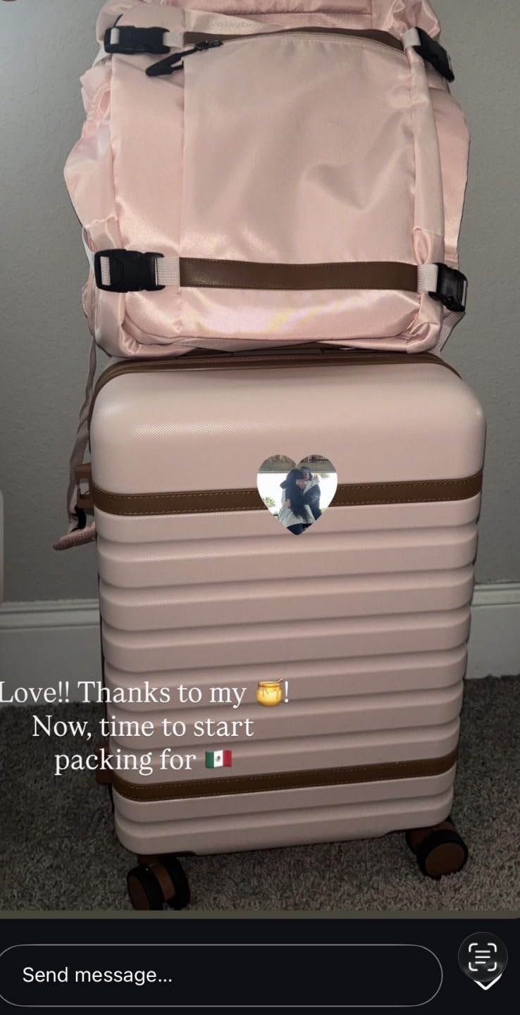 Luggage Sets 3 Piece with Spinner Wheels, Lightweight PC Hardside Suitcase with TSA Lock & YKK Zippers, 20 Inch Carry On Luggage with Travel Bag for Men and Women, Black customer photo 1