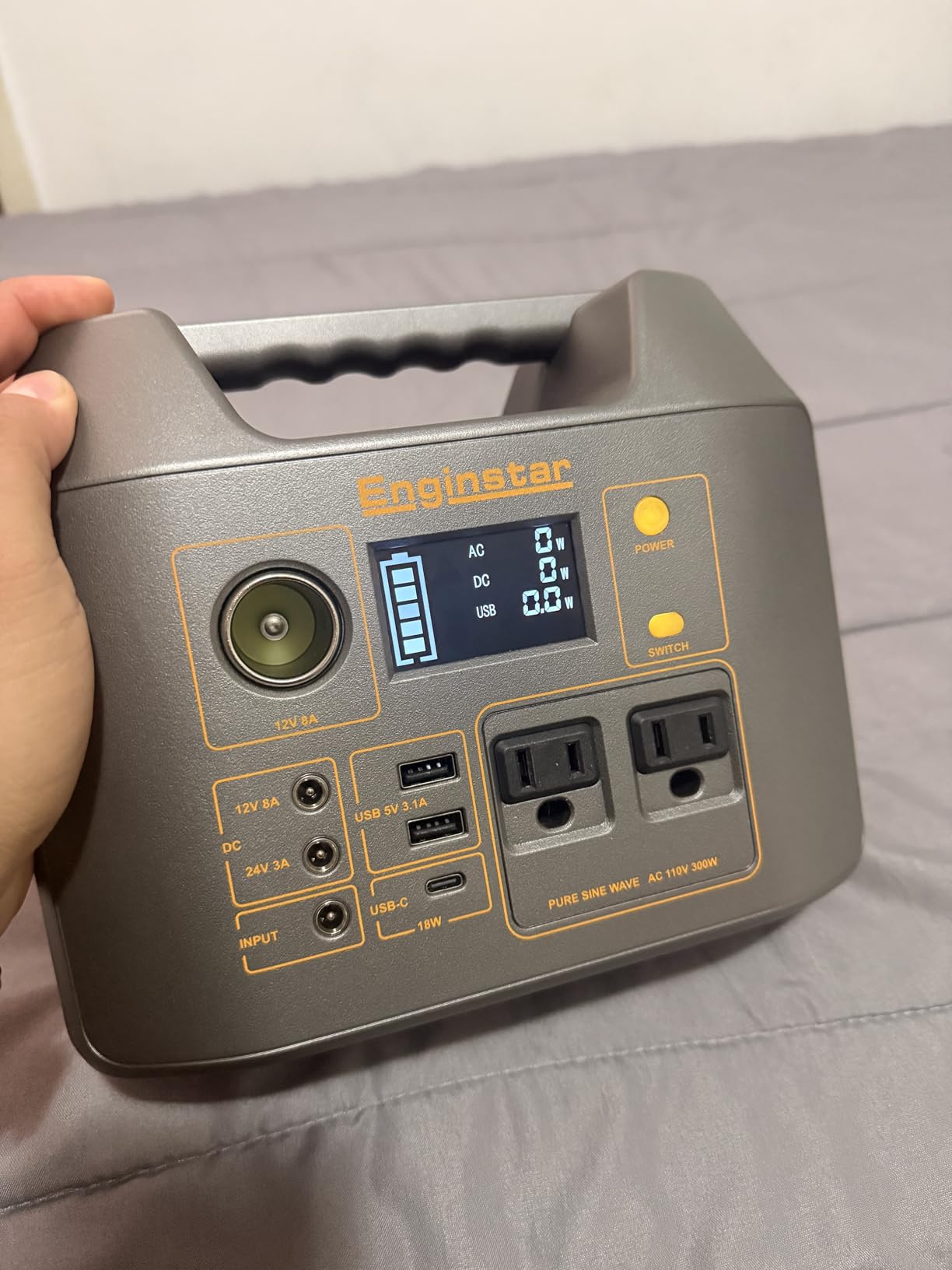 Portable Solar Generator 300W with Foldable 60W Solar Panel, 296Wh 80000mAh Lithium Battery Pack for Home Use RV Van Outdoor Camping customer photo 1
