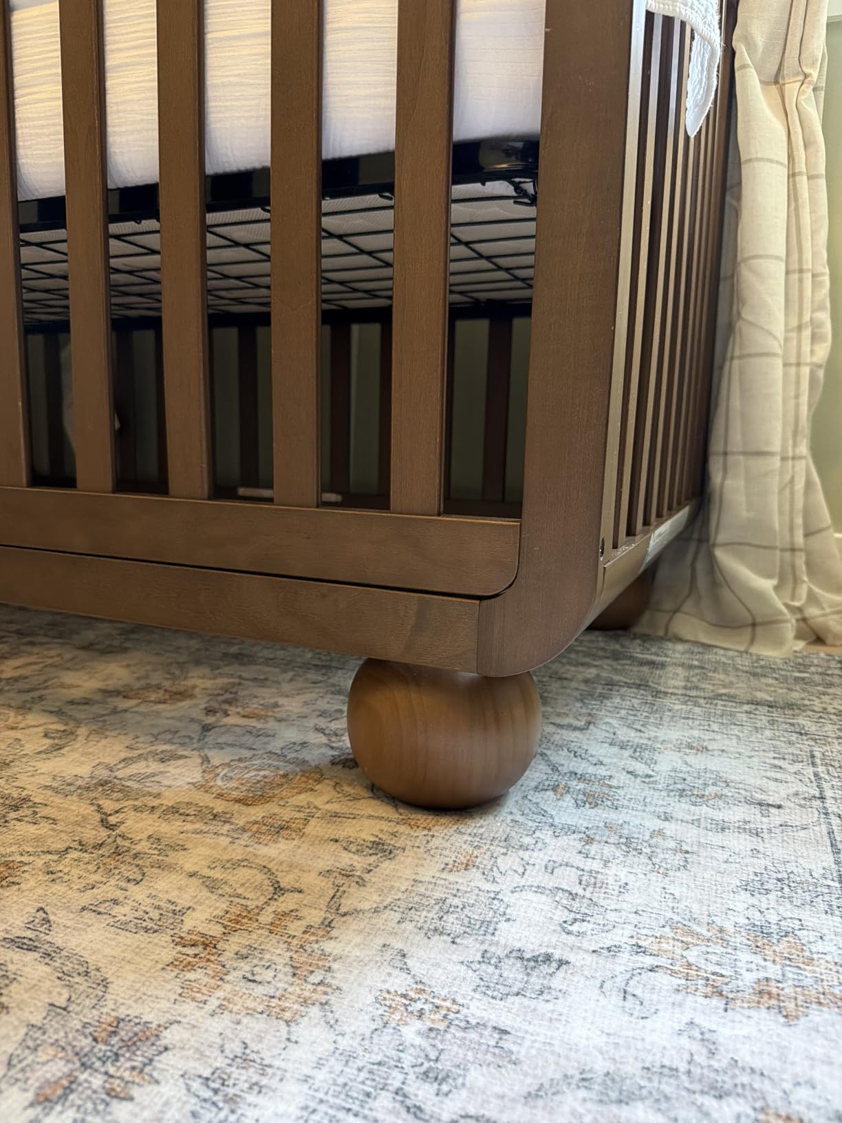 Storkcraft Amalfi 5-in-1 Convertible Crib with Toddler Guardrail, GREENGUARD Gold Certified, Driftwood customer photo 2