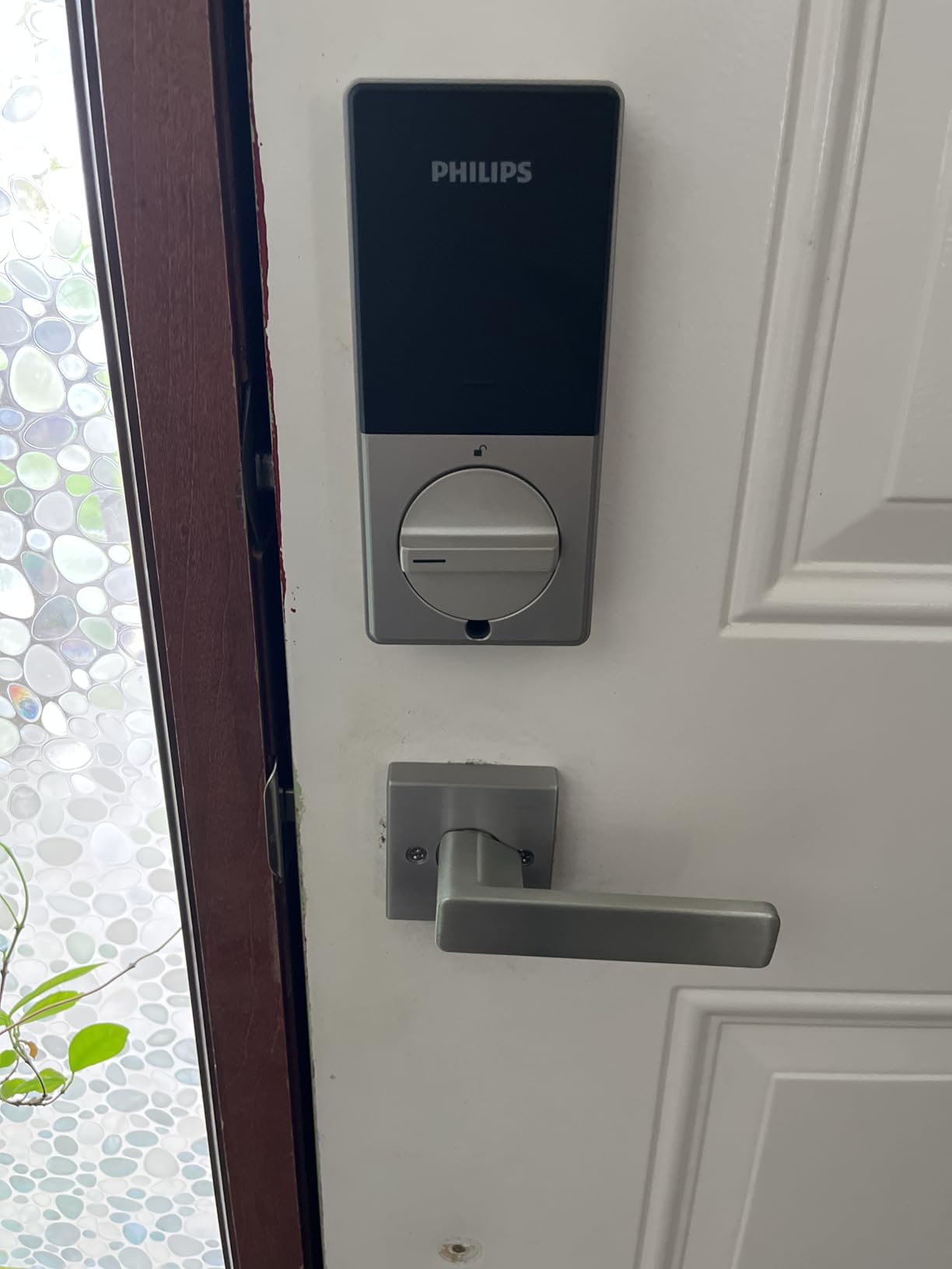 Philips WiFi Smart Door Lock with Handle, Built-in WiFi App Remote Control, Keyless Entry Door Locks for Front Door, Smart Deadbolt Auto Lock, Support Alexa & Google, IP54 Waterproof, Satin Nickel customer photo 1