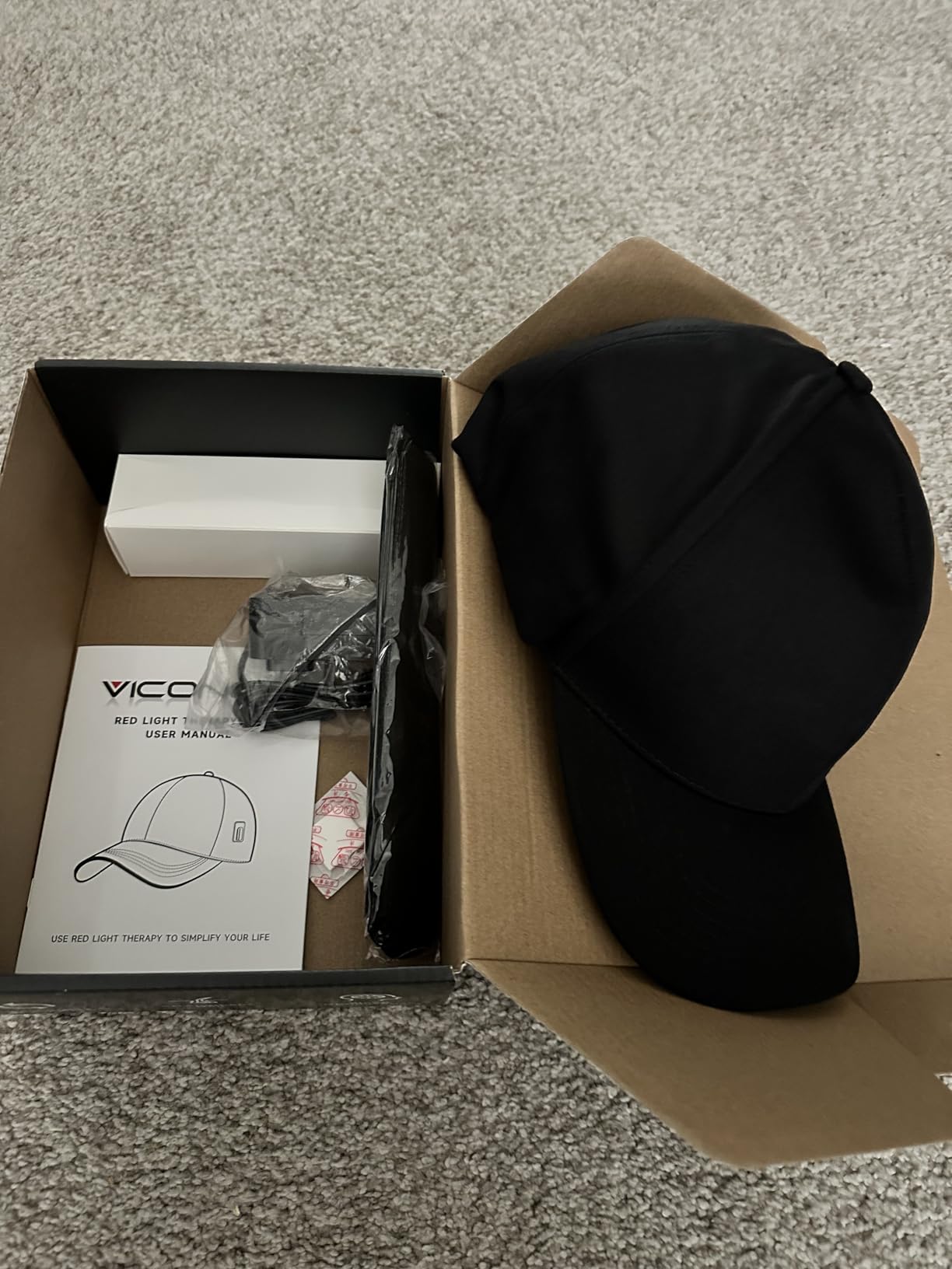 Laser Hair Growth Cap, Red Light Hat, Black customer photo 1