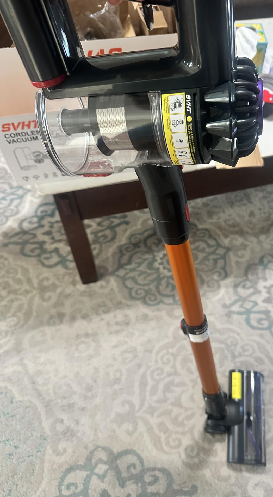 Cordless Vacuum Cleaner, 500W 45KPA 50Mins Stick Vacuum Cleaners for Home with LED Light, Self-Standing, Anti-Tangle Brush & 1.6L Dust Cup, Lightweight Vacuum for Pet Hair, Carpets, Hard Floors customer photo 2