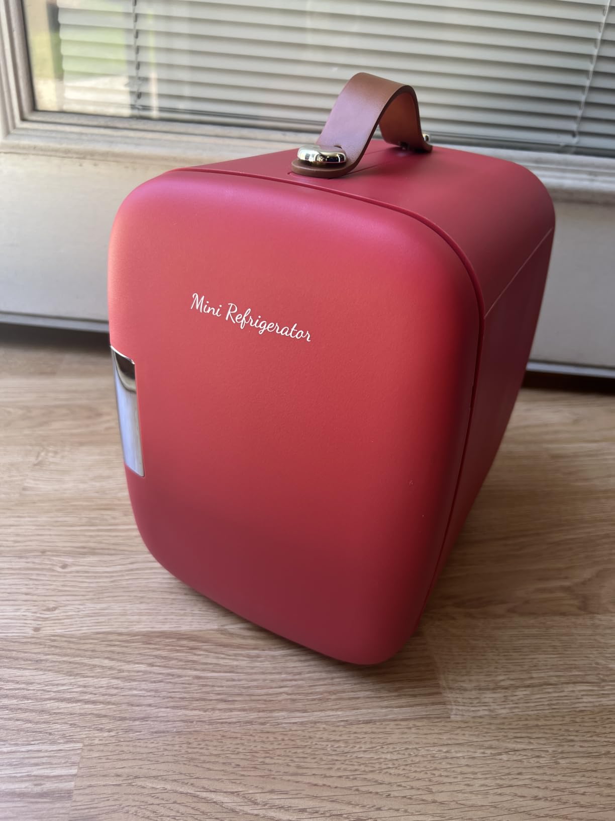 NEWBULIG Mini Fridge for Bedroom, Office & Car, Portable 4L/4.23QT Mini Refrigerator for Skincare with Handle, Ultra-Quiet Energy-Saving Compact Cooler for Drinks, Food, Skincare & Makeup, 12V AC/DC customer photo 2