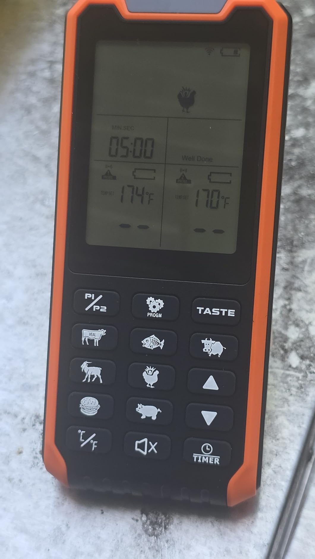 HOPEPOP Wireless Meat Thermometer Digital - NIST Certified Accuracy, Dual Monitoring Standalone Large LCD Base & App Control, 2 Meat Probes for Grill BBQ Smoker Oven customer photo 1