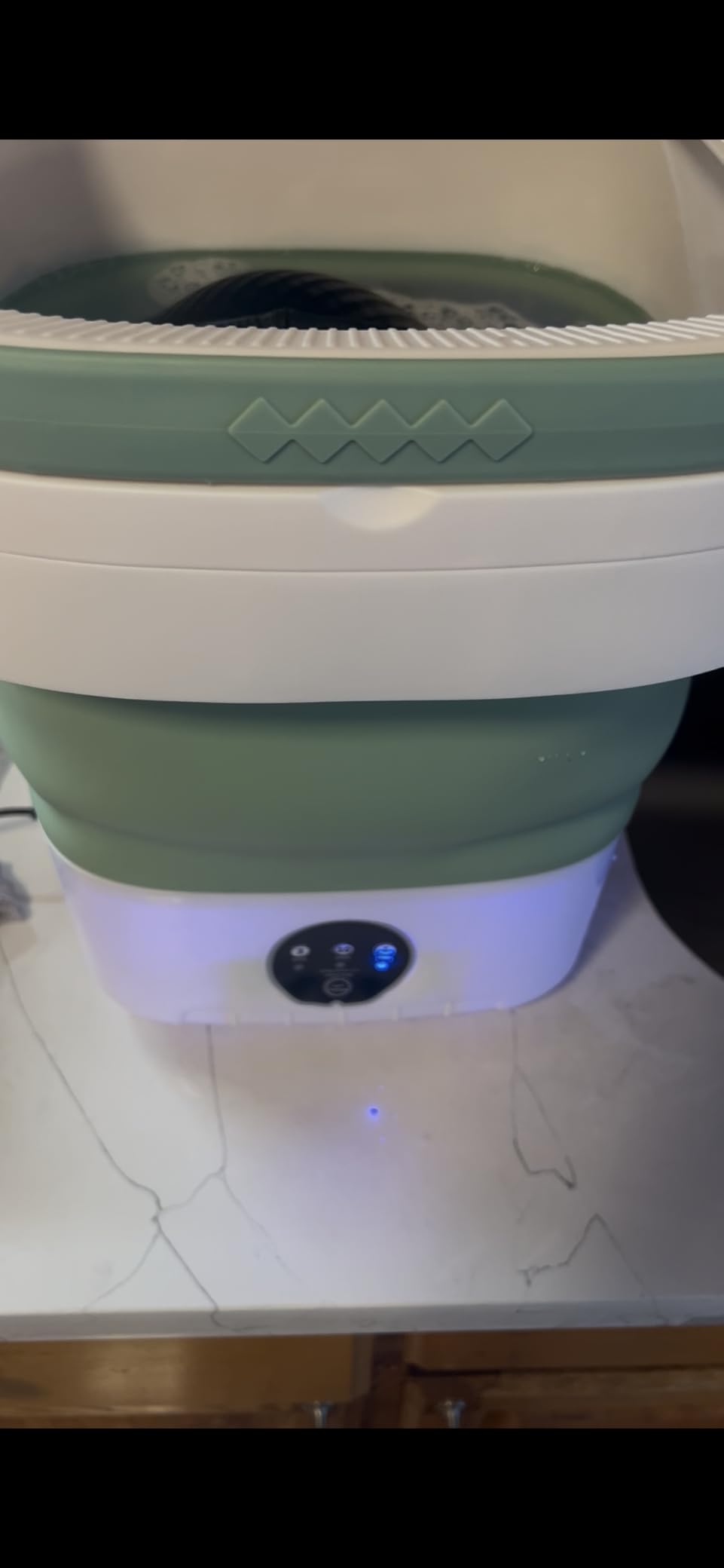 20L Foldable Portable Washing Machine, 45dB Ultra Quiet 3 Modes Mini Washer with Spin Basket, No Installation Compact Washer for Travel RV Dorm Apartment Camping, Baby Clothes Underwear Socks customer photo 1