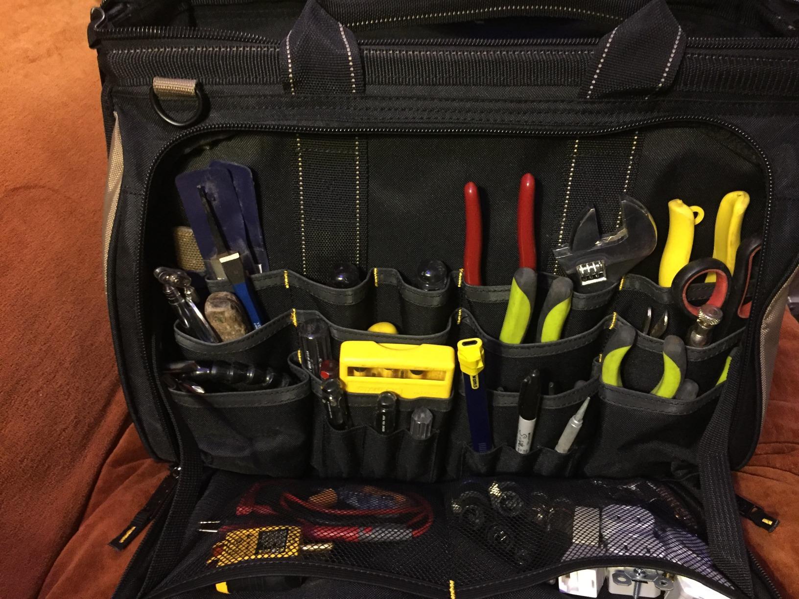 Custom Leathercraft1539 Multi-Compartment 50 Pocket Tool Bag customer photo 1